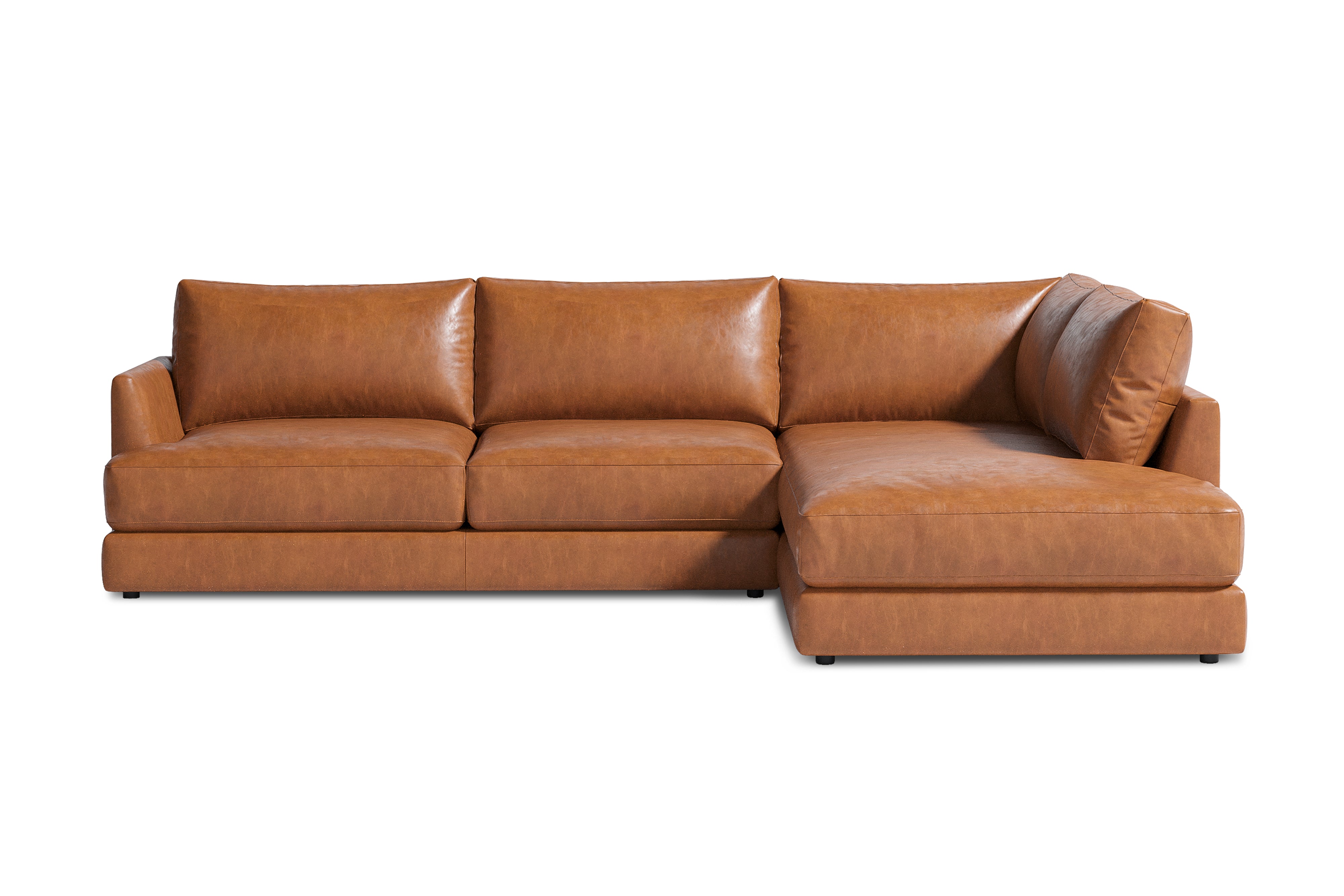 Serena Leather Sectional Sofa