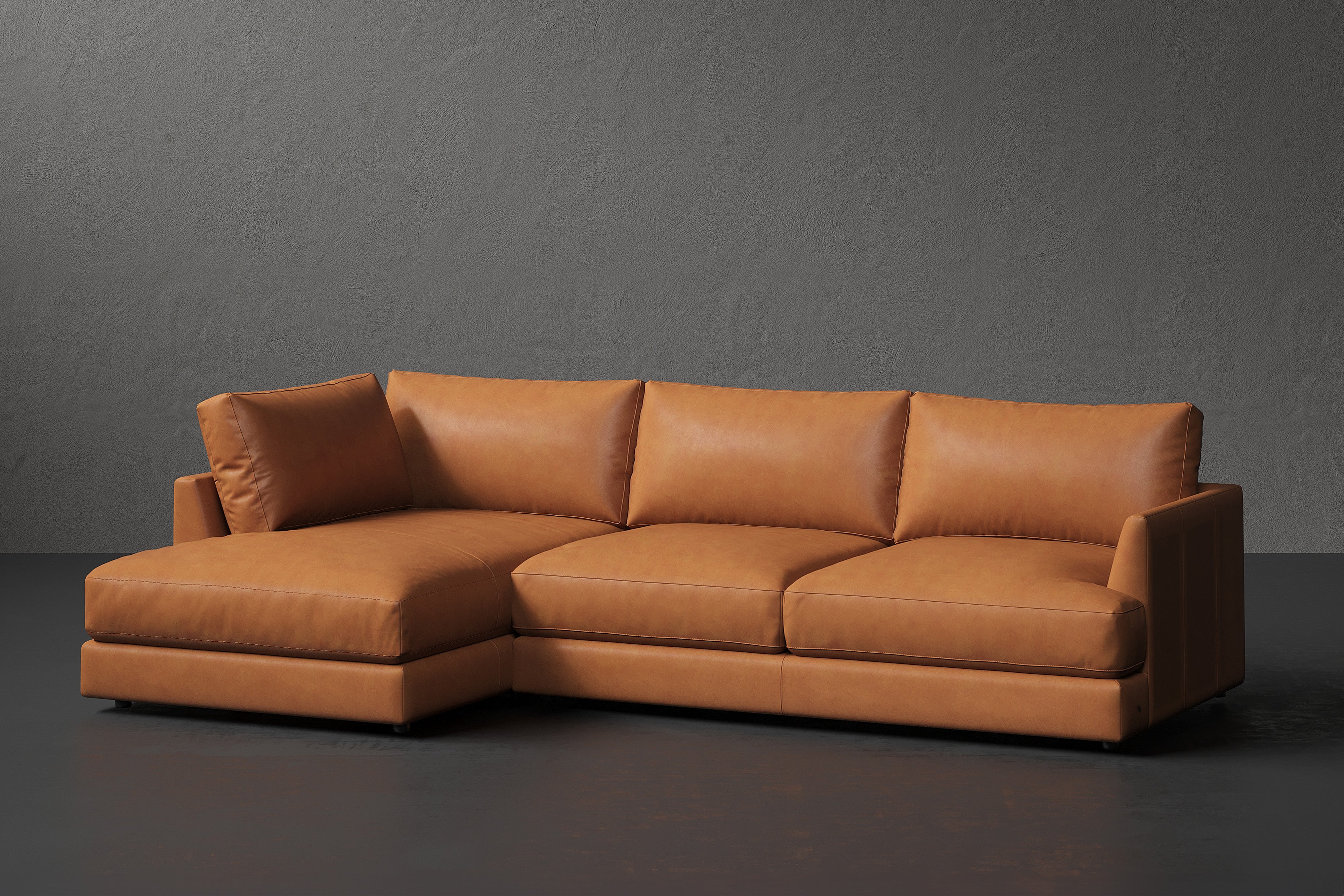 Serena Leather Sectional Sofa