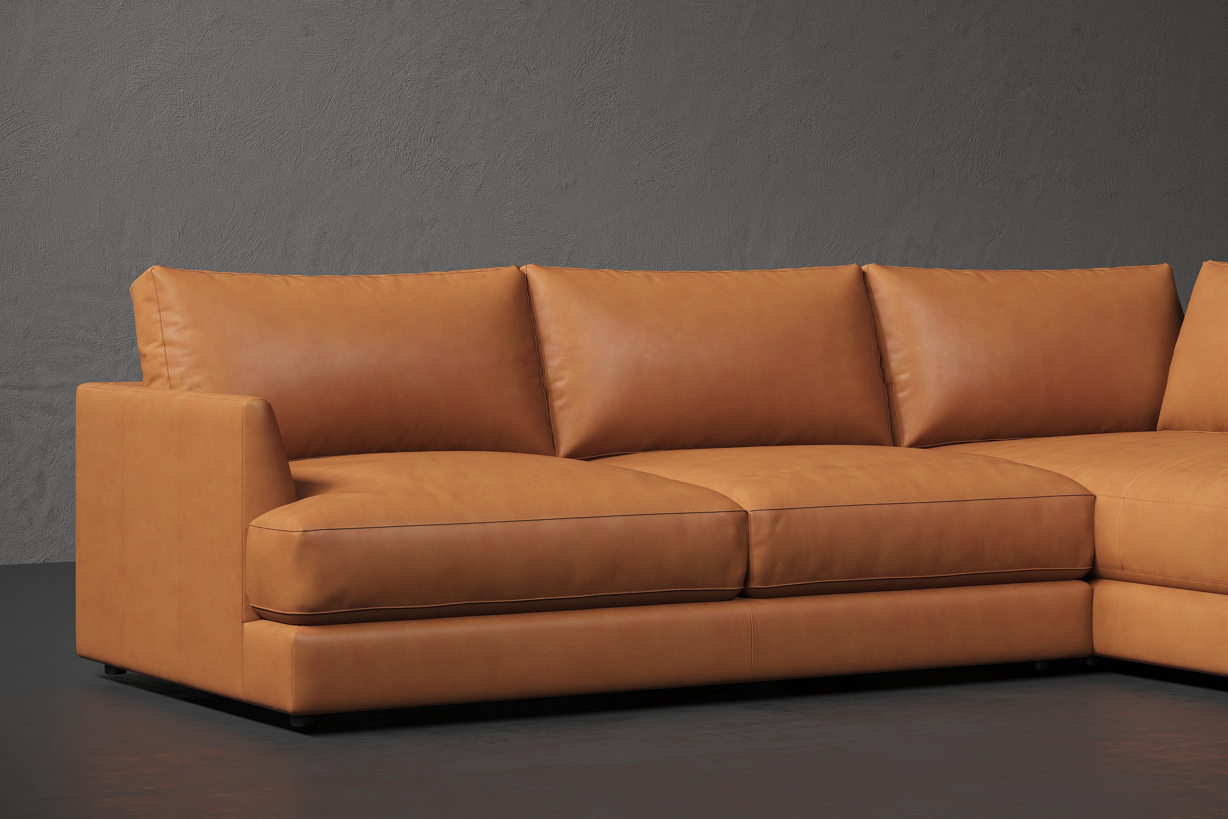 Serena Leather Sectional Sofa