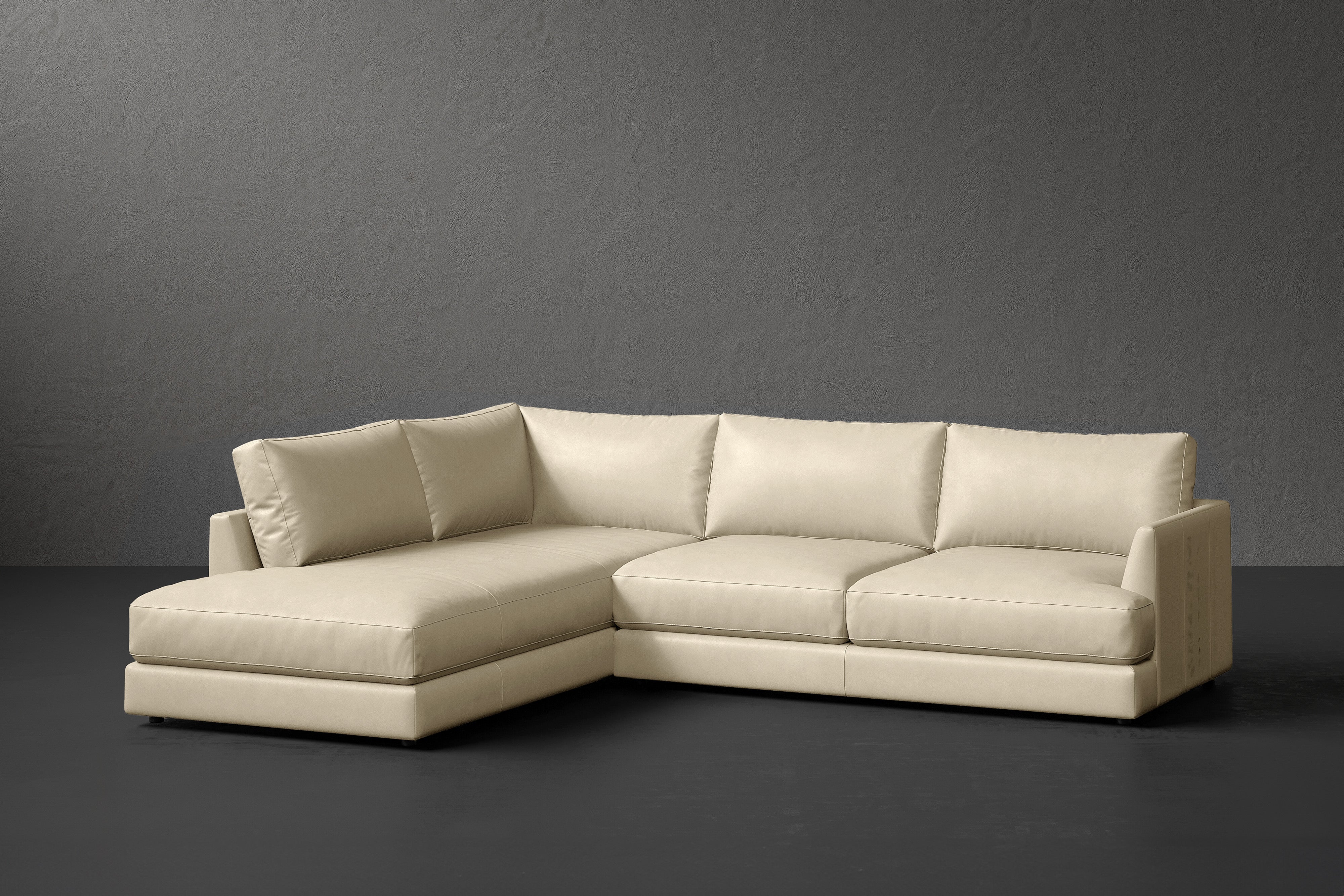 Serena Leather Sectional Sofa