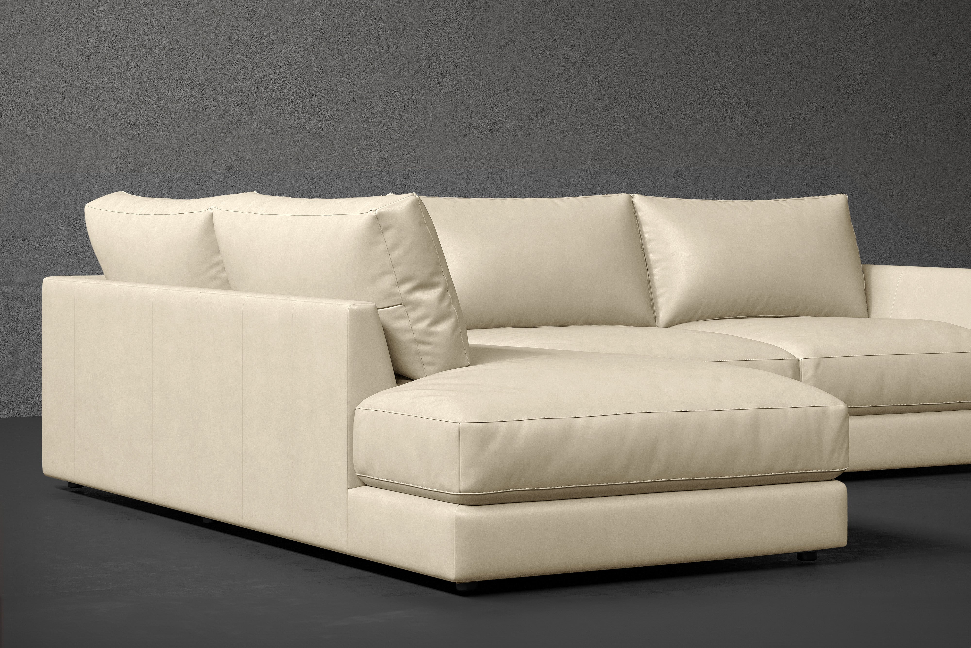 Serena Leather Sectional Sofa