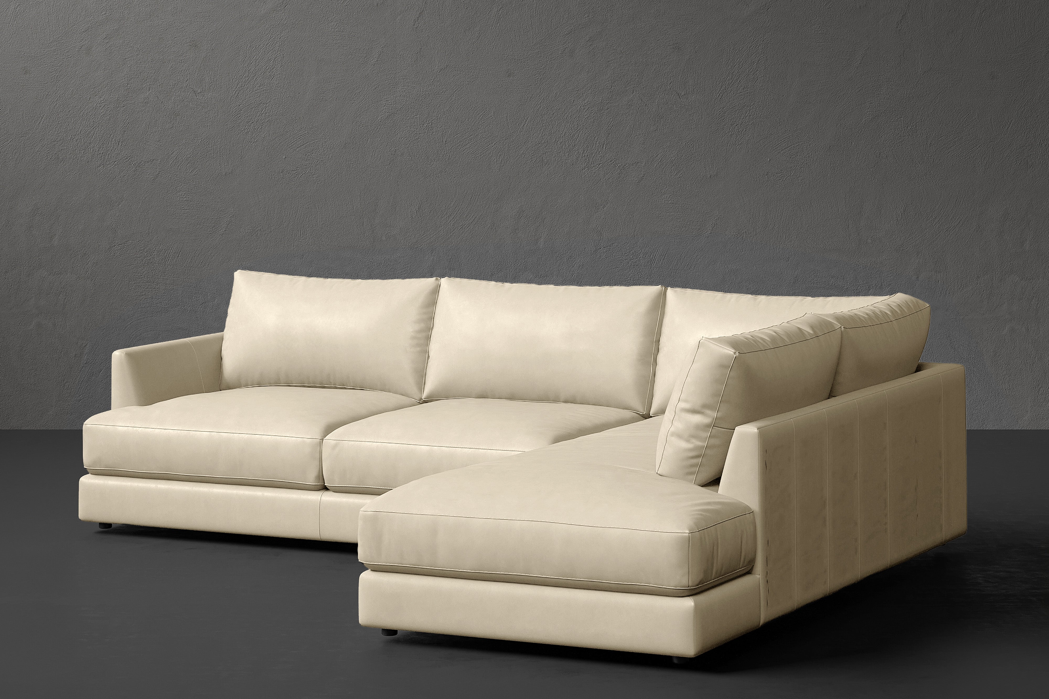 Serena Leather Sectional Sofa