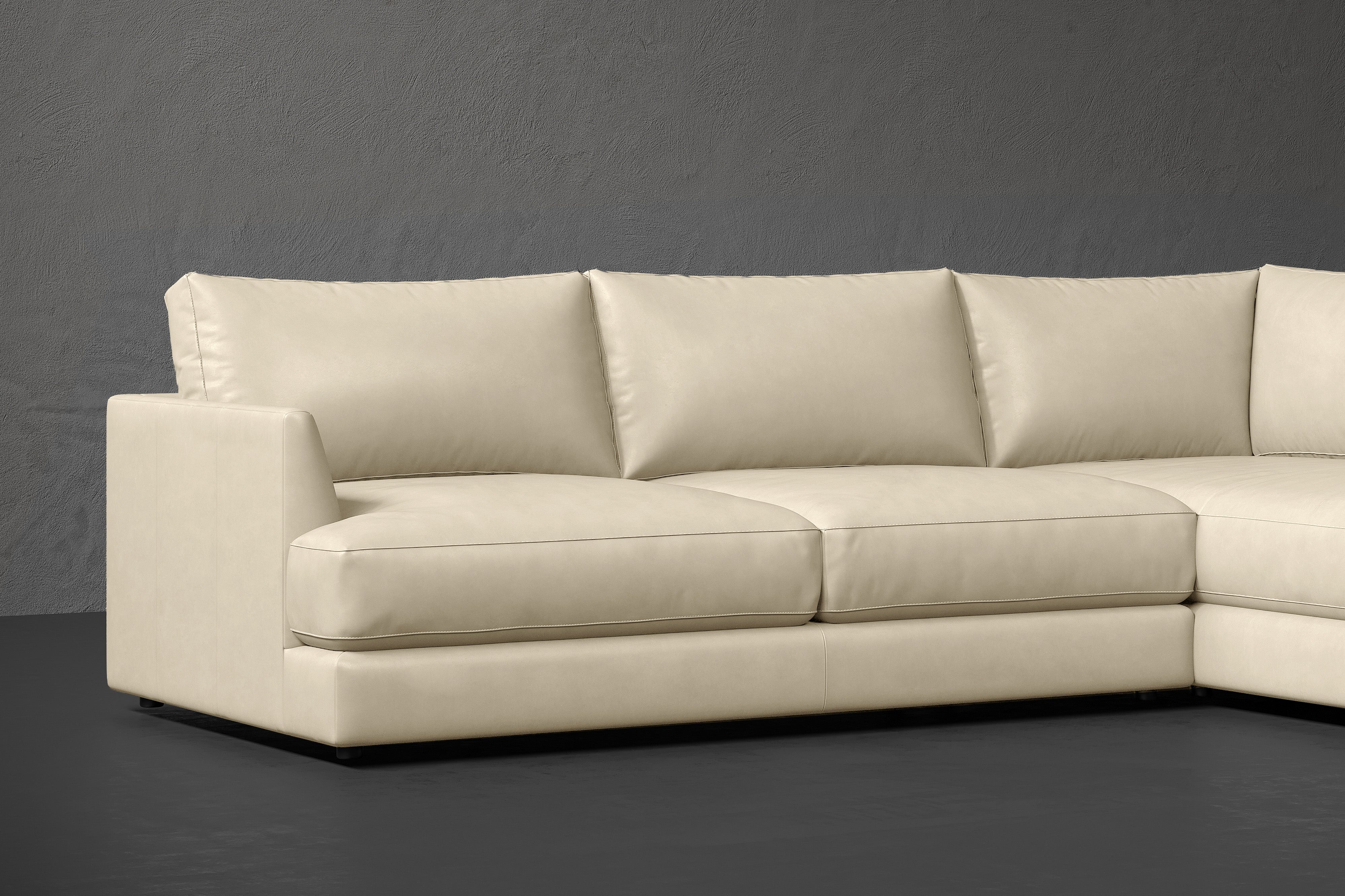 Serena Leather Sectional Sofa