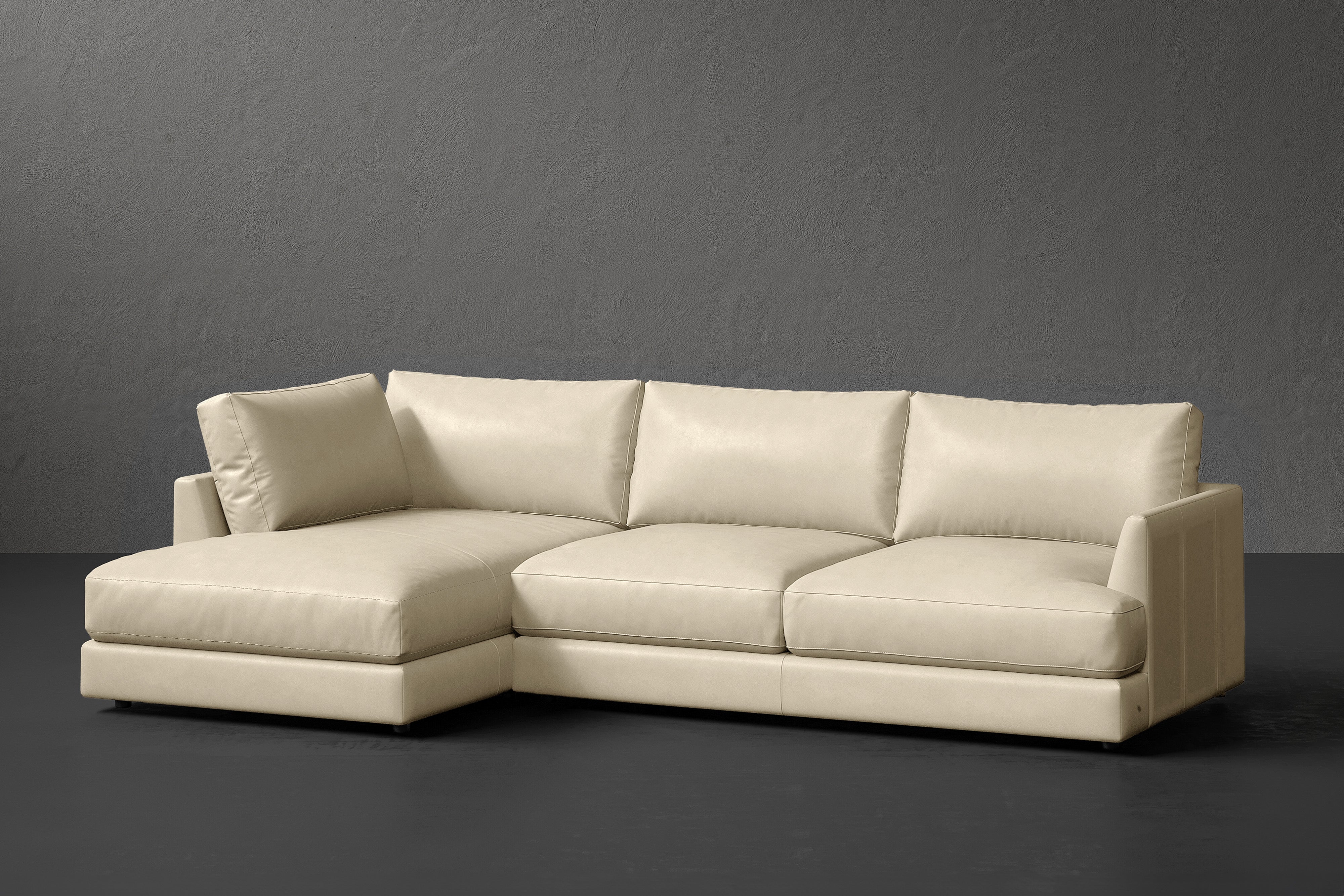 Serena Leather Sectional Sofa