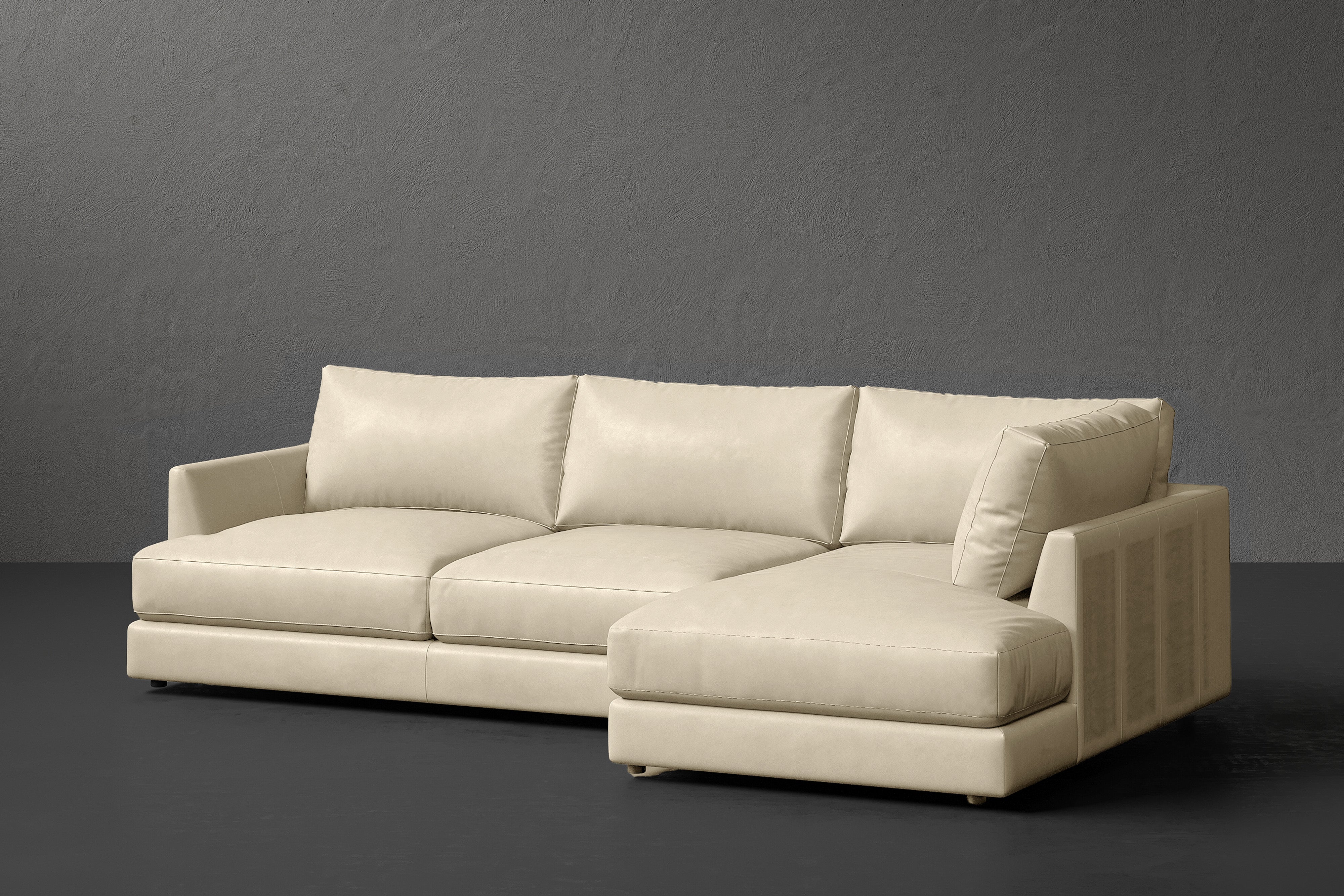 Serena Leather Sectional Sofa