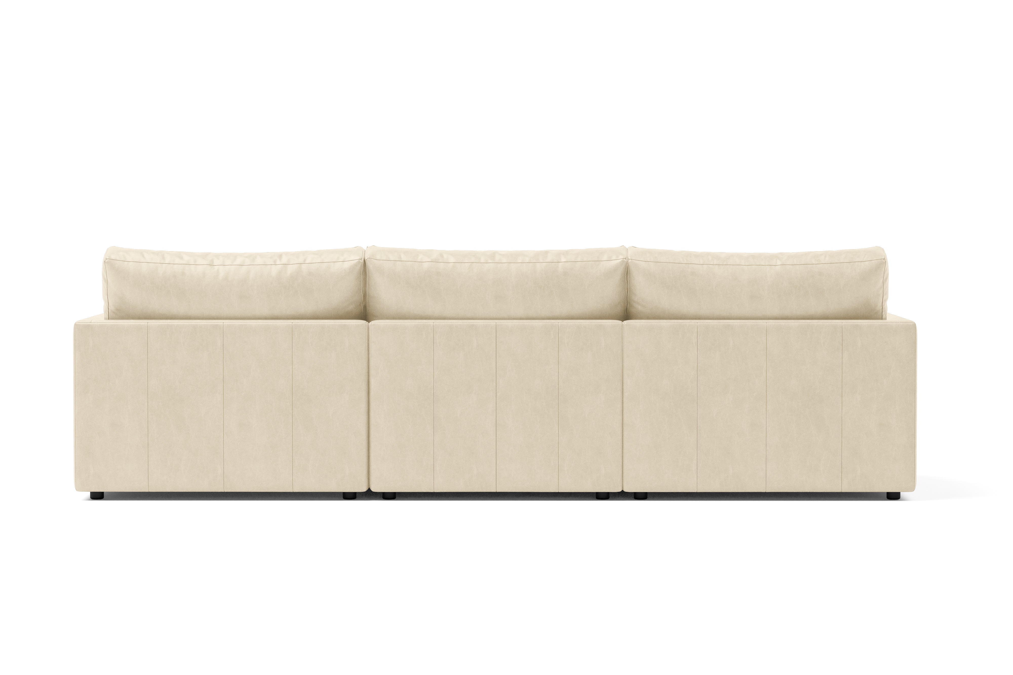 Vidal Solid Ash Wood Nordic Hygge™ Leather Sofa with ComfortSoft™ Technology