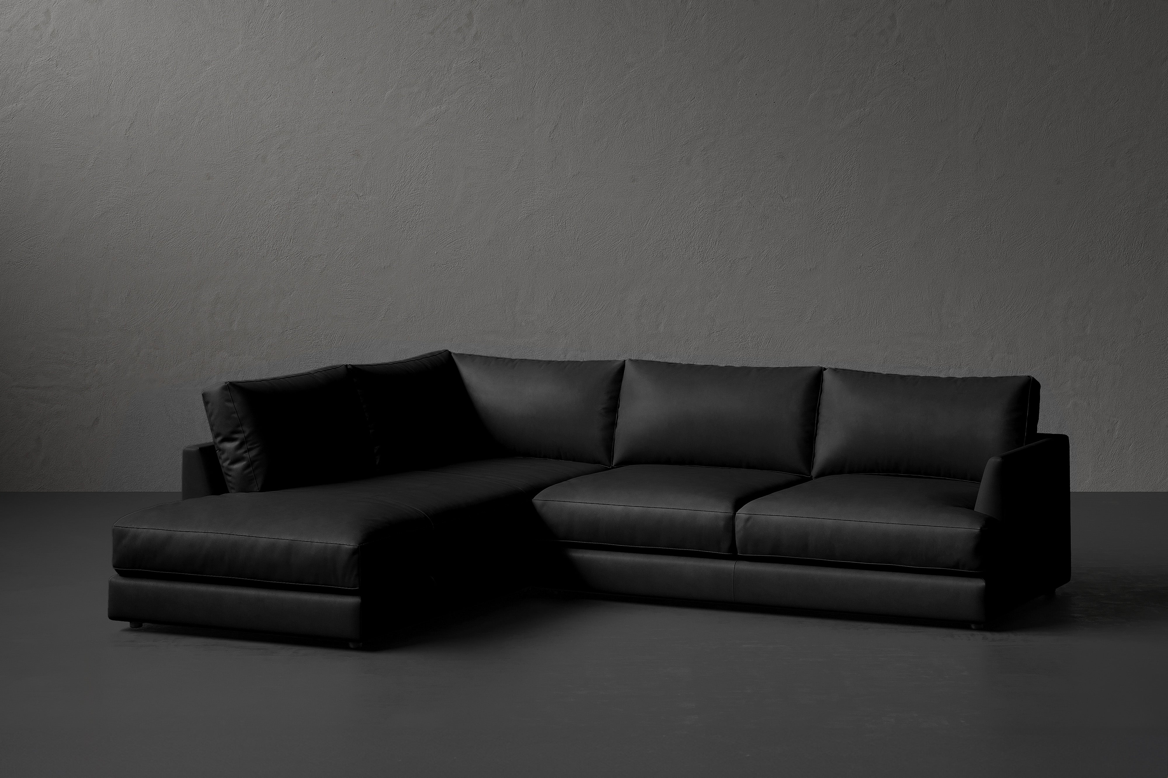 Serena Leather Sectional Sofa