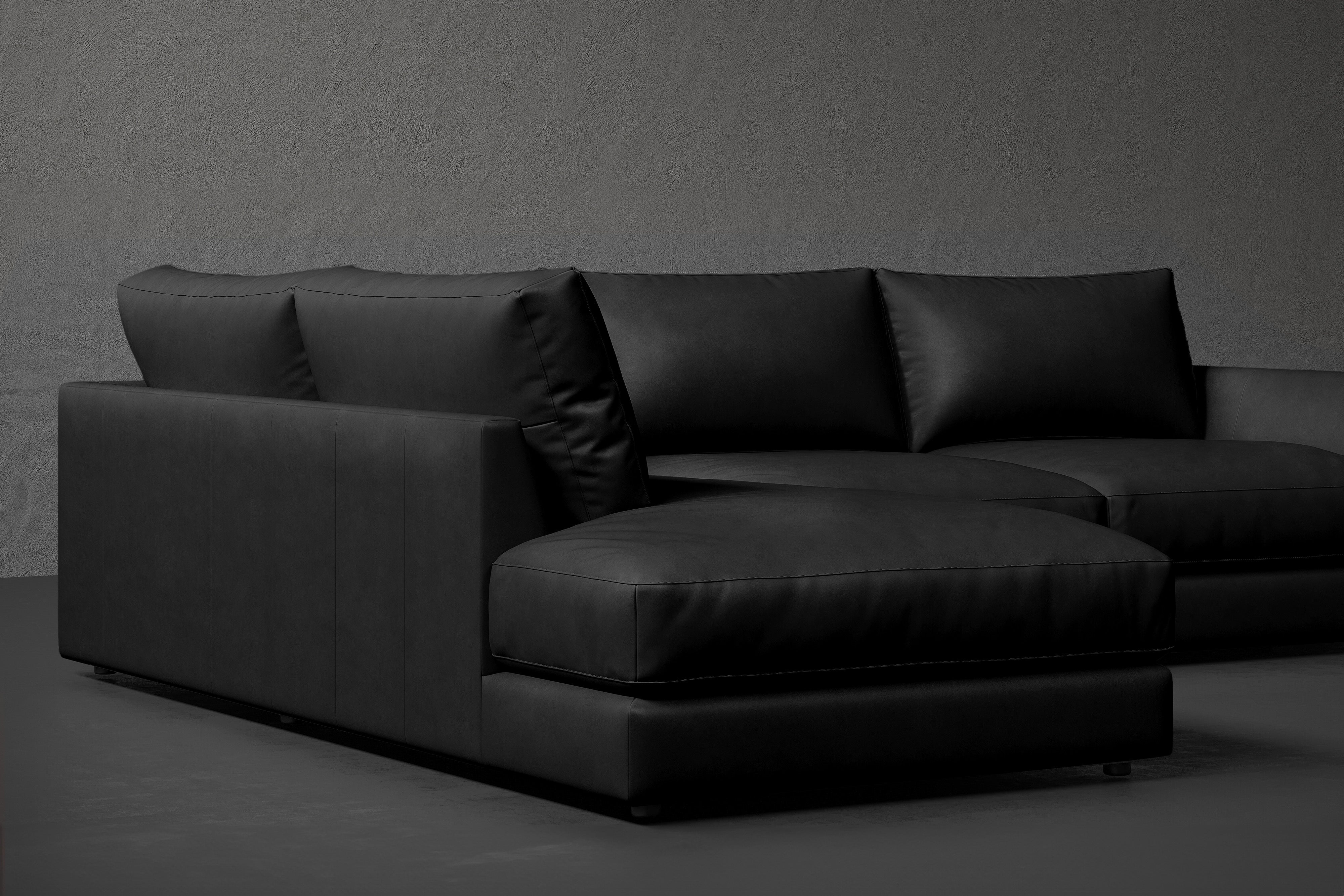 Serena Leather Sectional Sofa