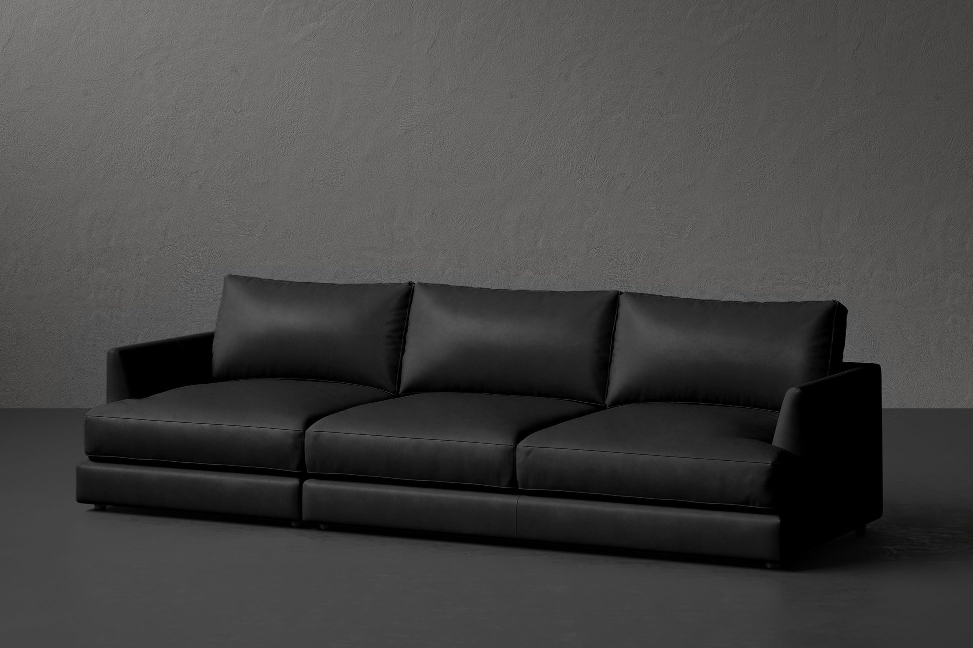 Vidal Solid Ash Wood Nordic Hygge™ Leather Sofa with ComfortSoft™ Technology