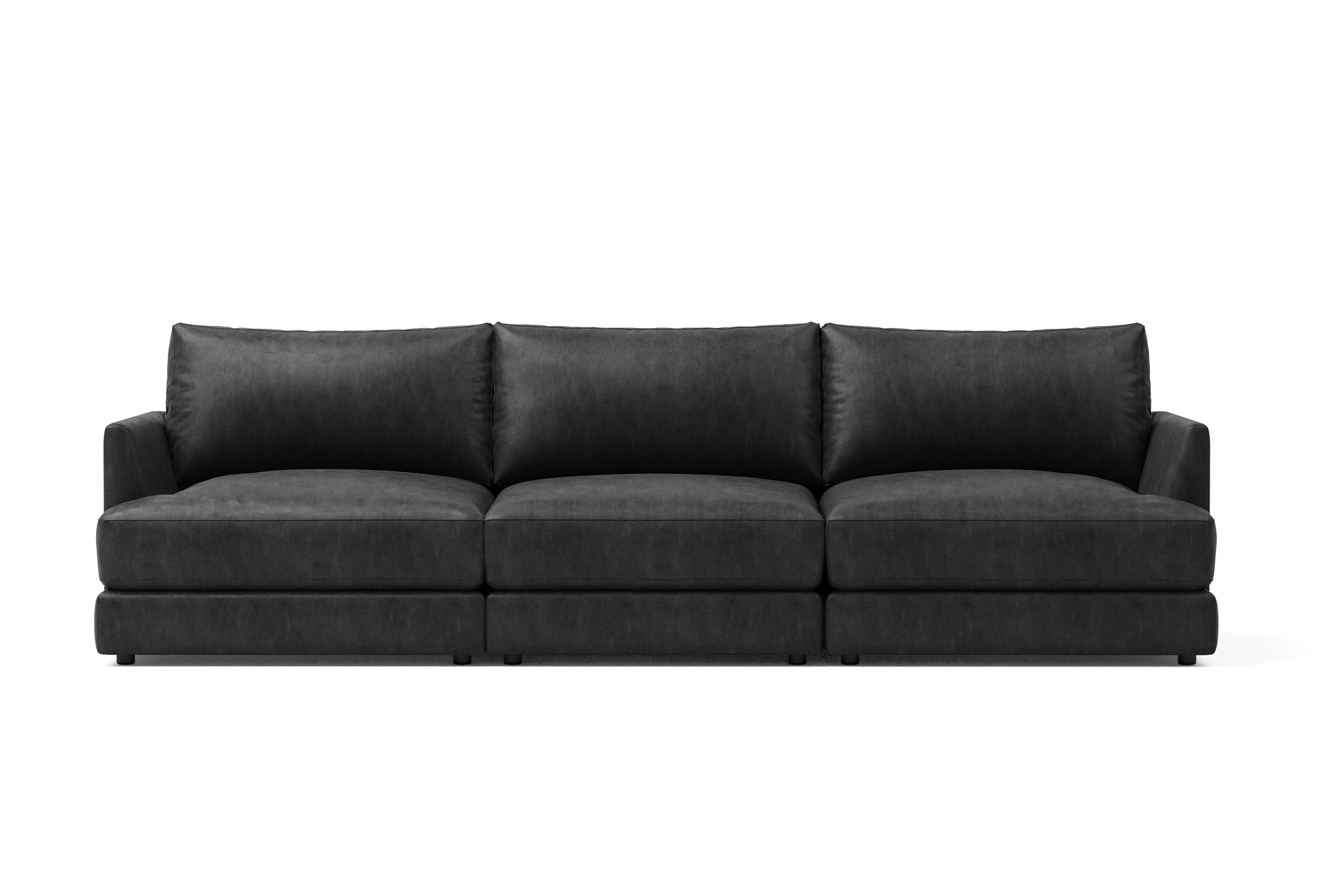 Vidal Solid Ash Wood Nordic Hygge™ Leather Sofa with ComfortSoft™ Technology