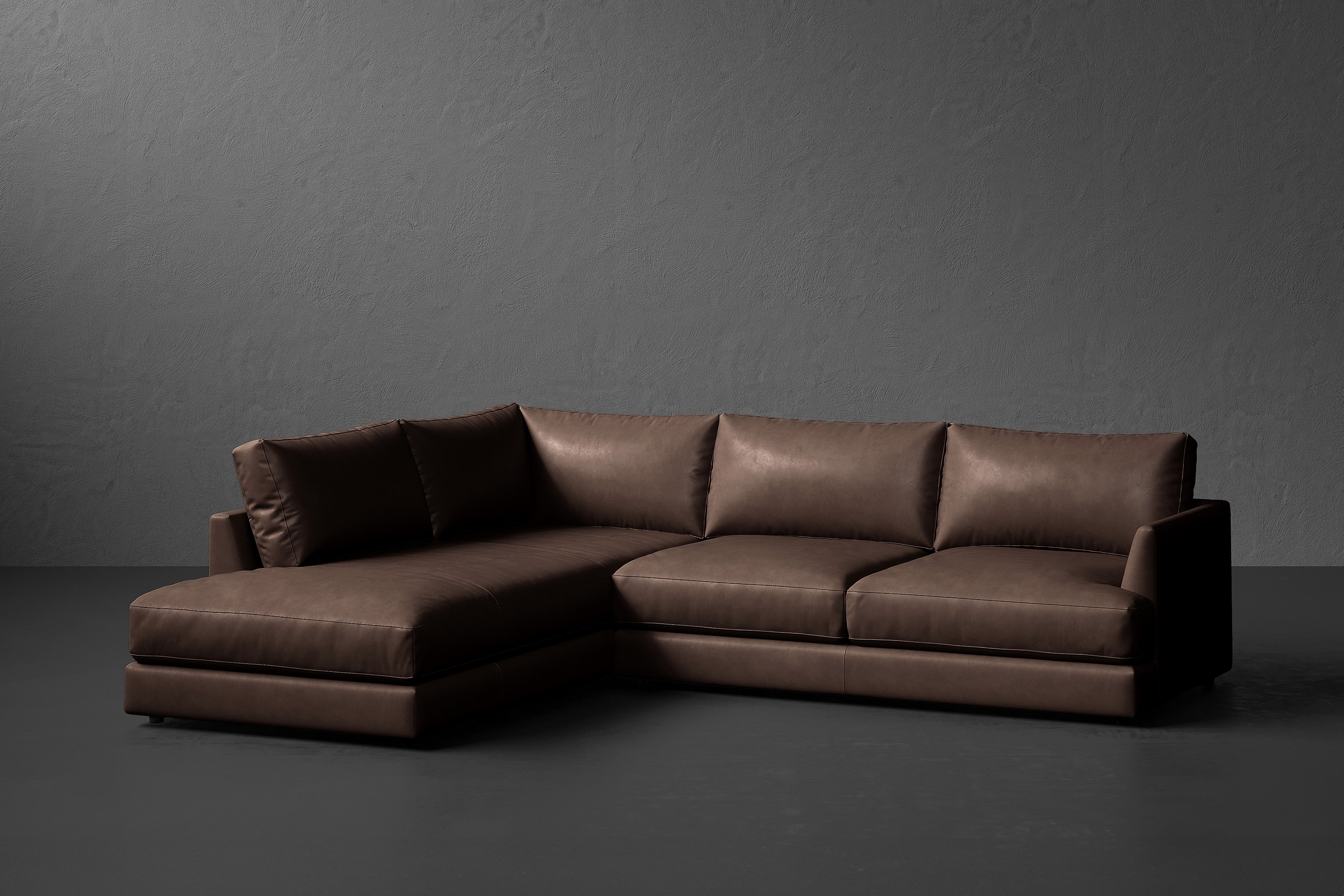 Serena Leather Sectional Sofa