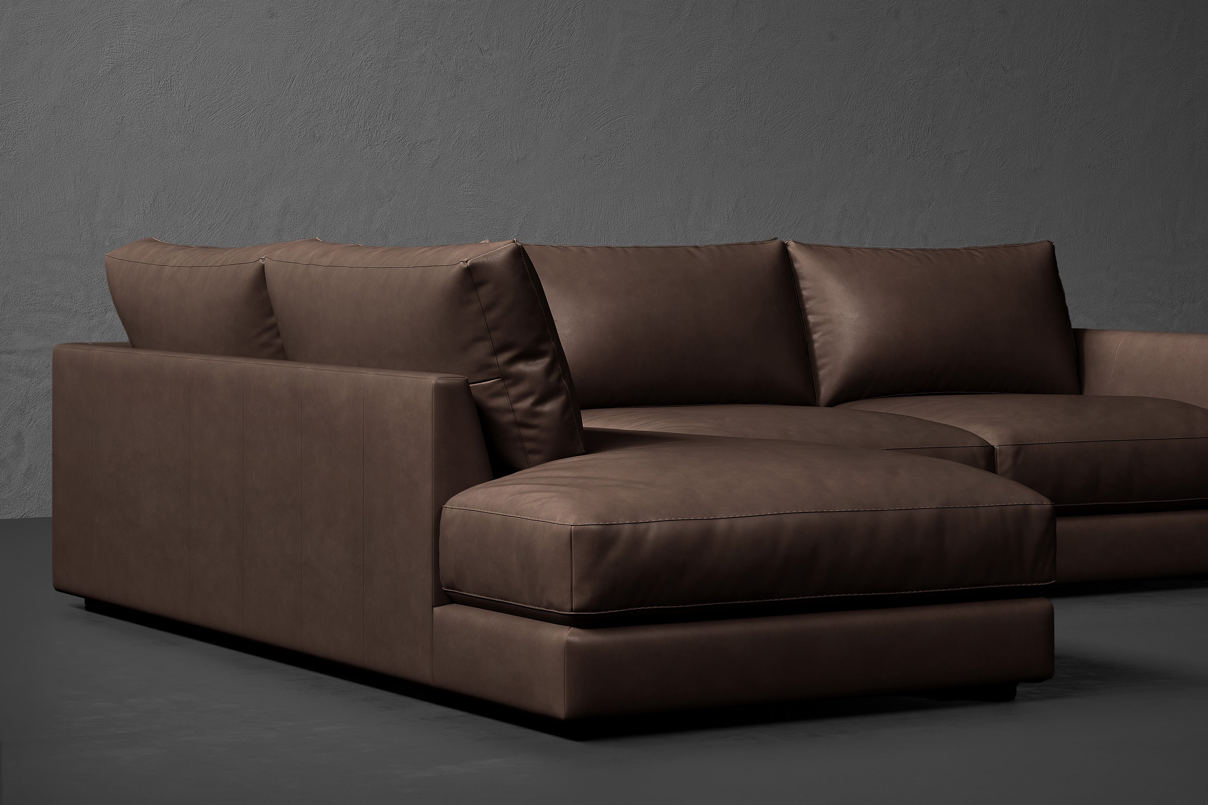 Serena Leather Sectional Sofa