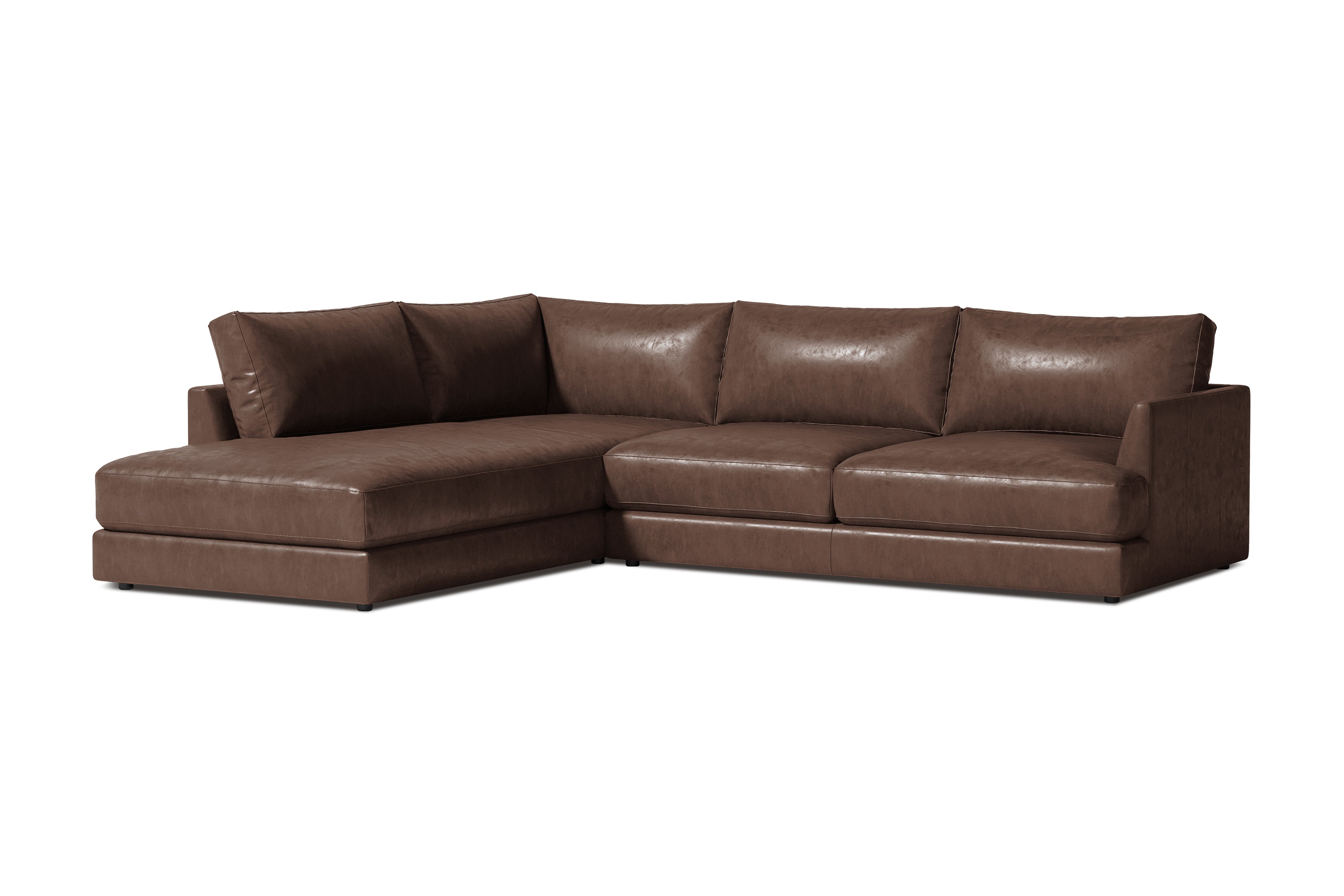 Serena Leather Sectional Sofa