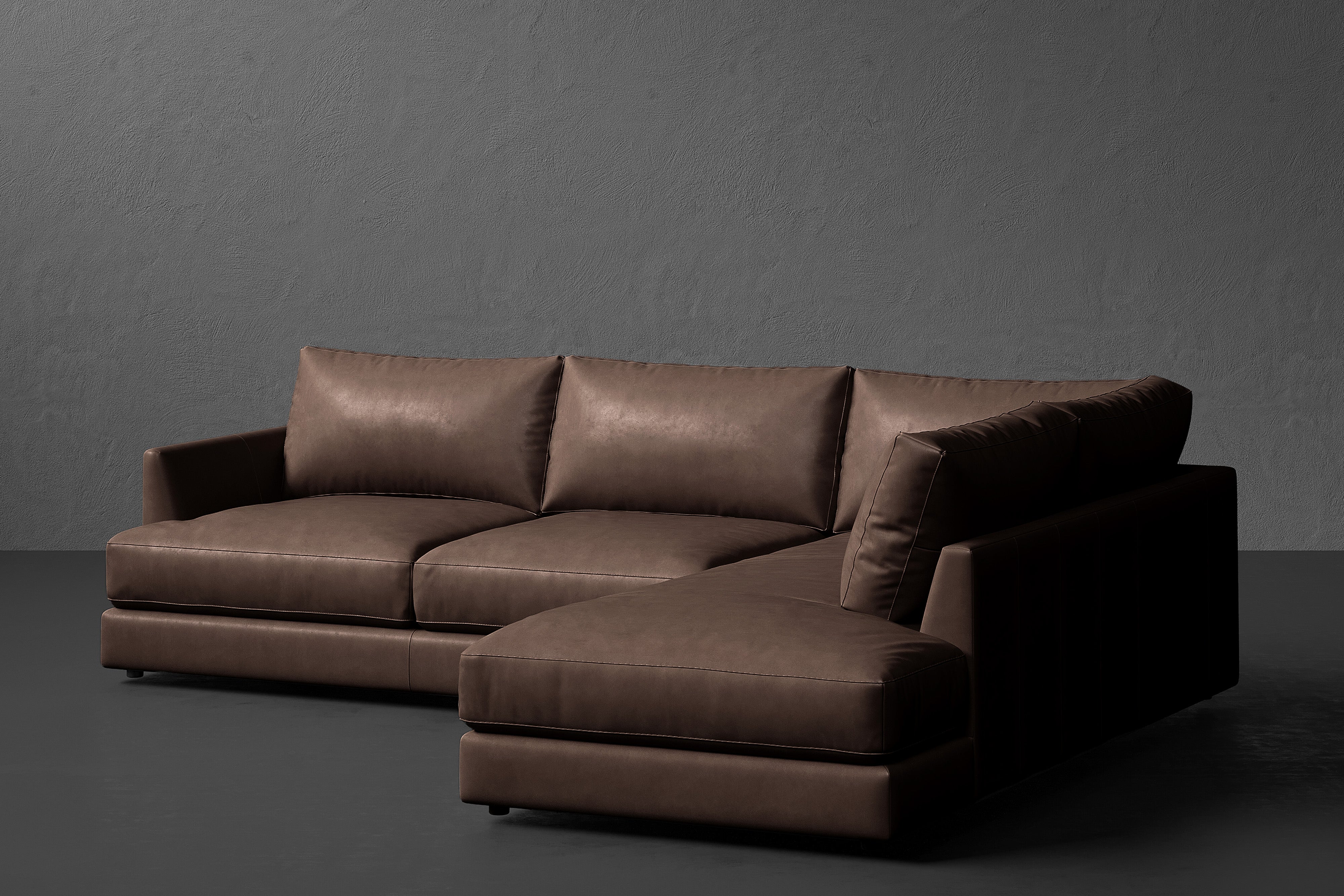 Serena Leather Sectional Sofa