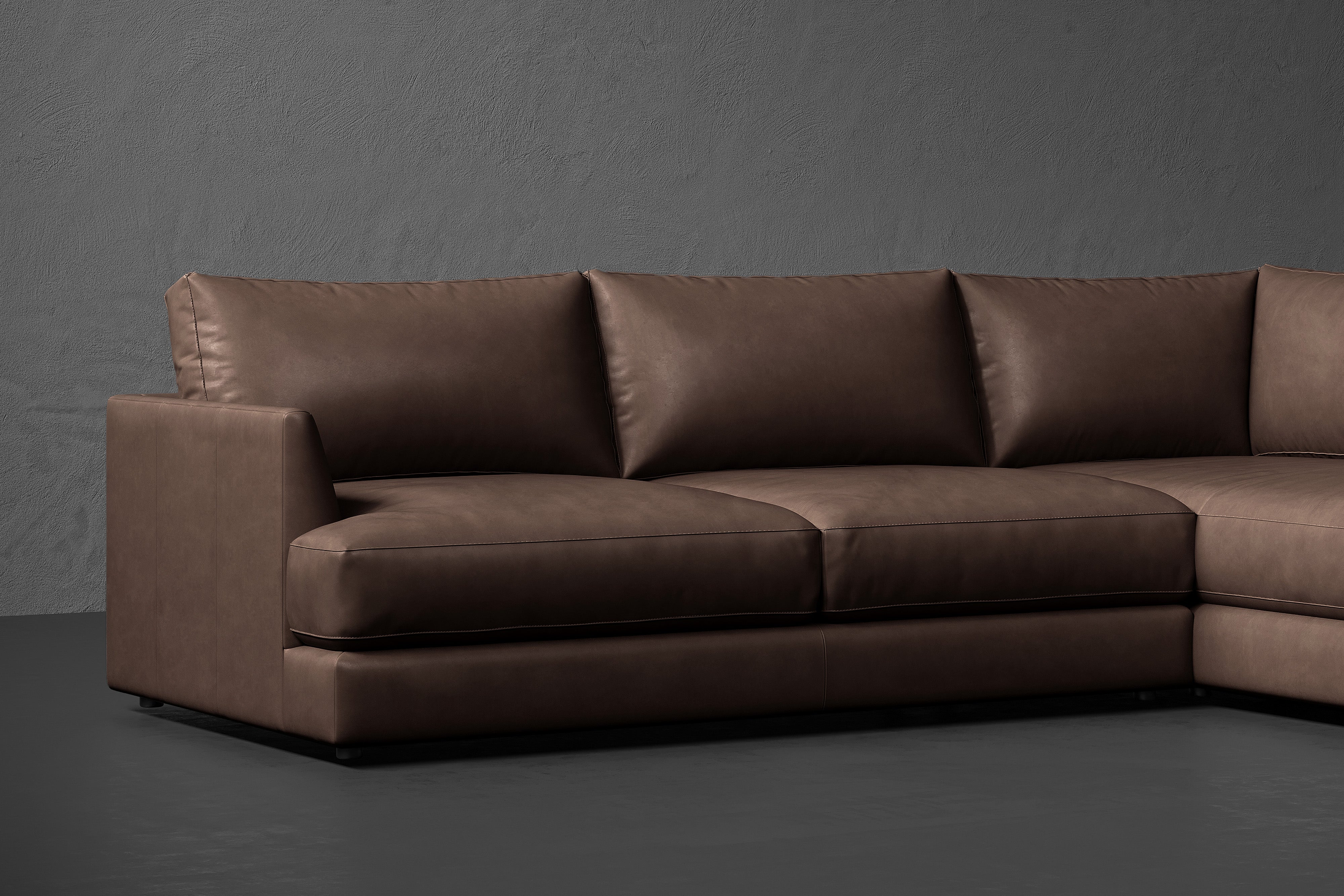 Serena Leather Sectional Sofa