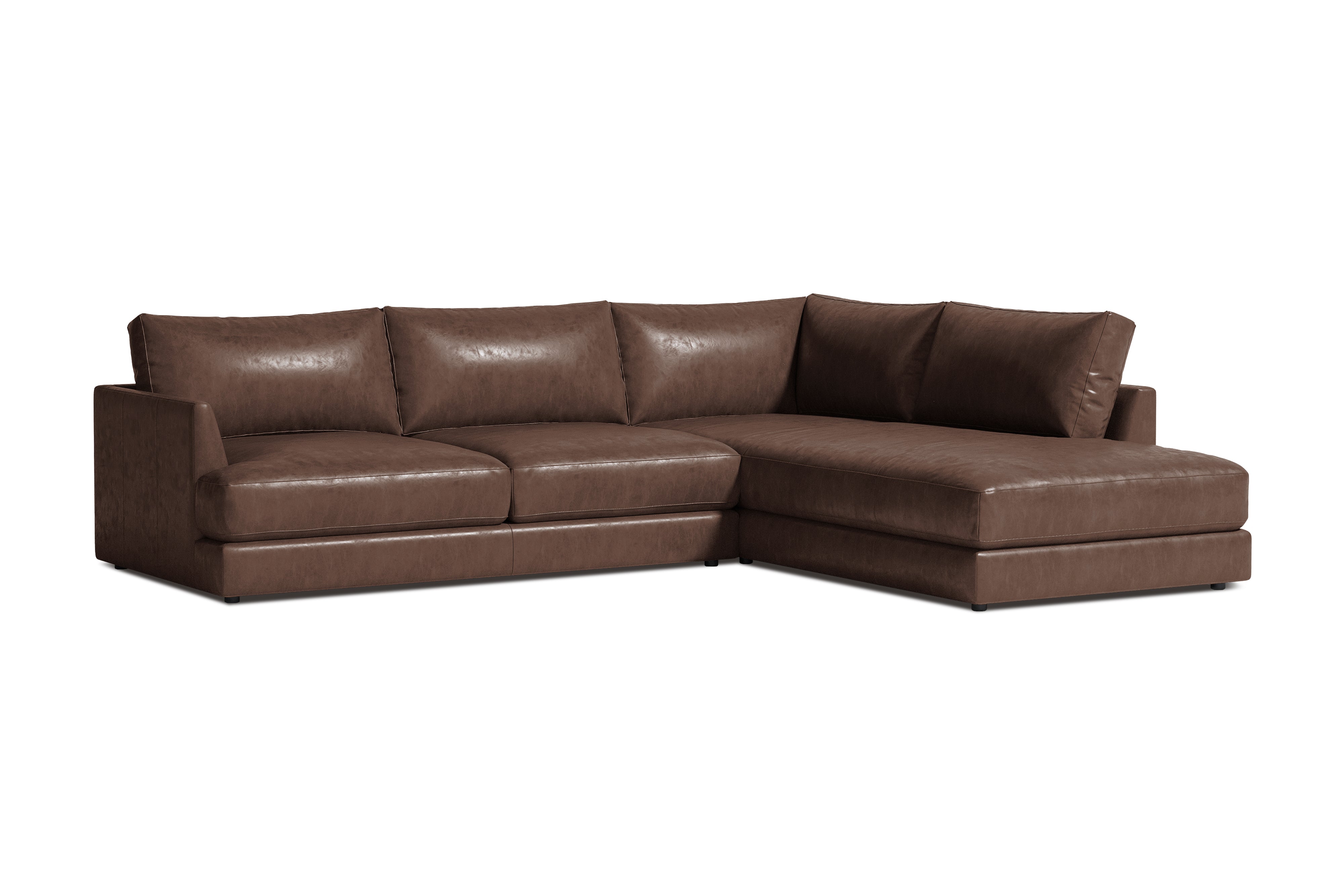 Serena Leather Sectional Sofa