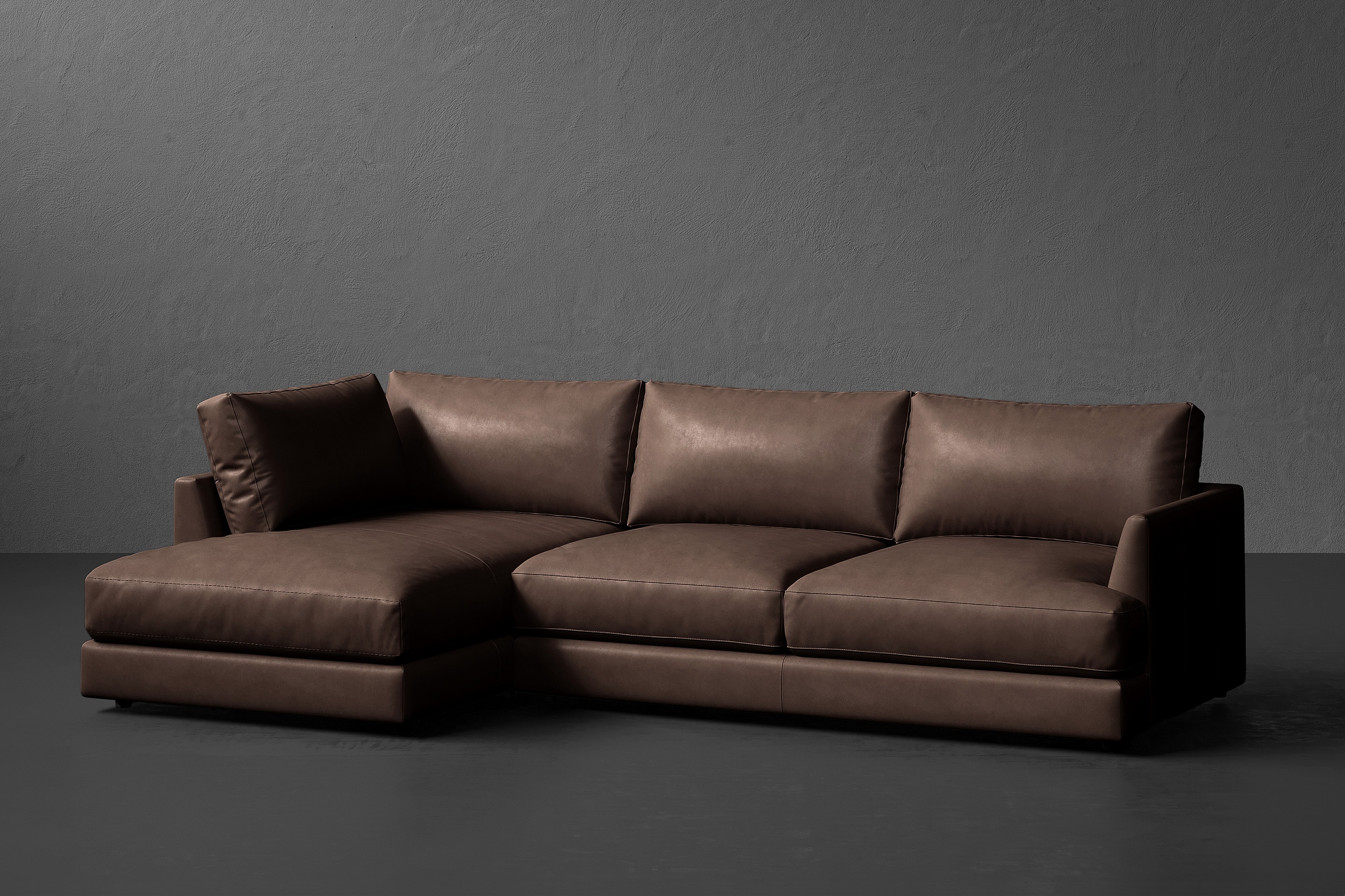 Serena Leather Sectional Sofa