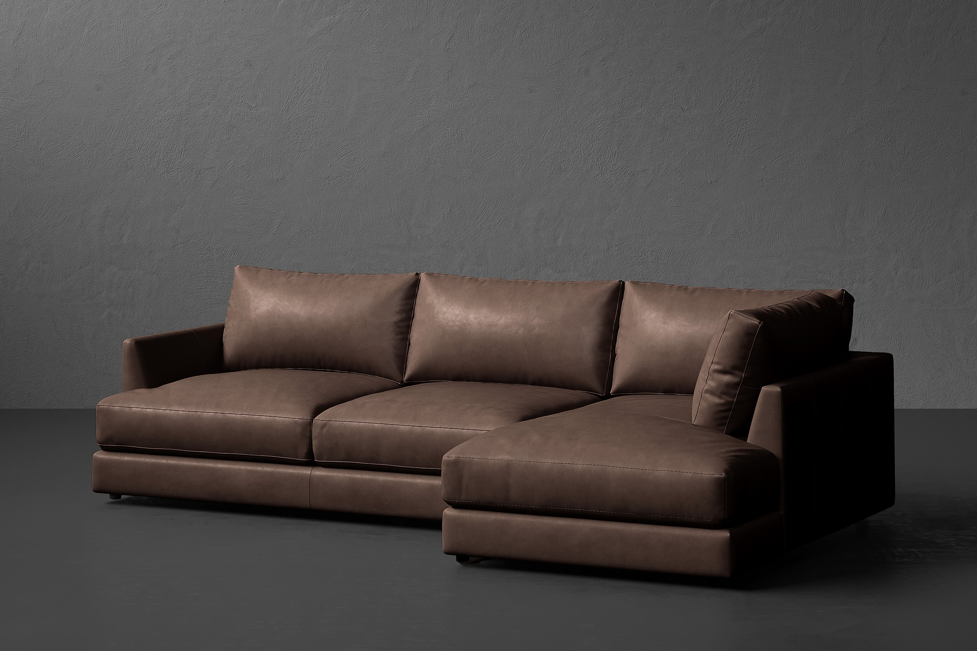 Serena Leather Sectional Sofa