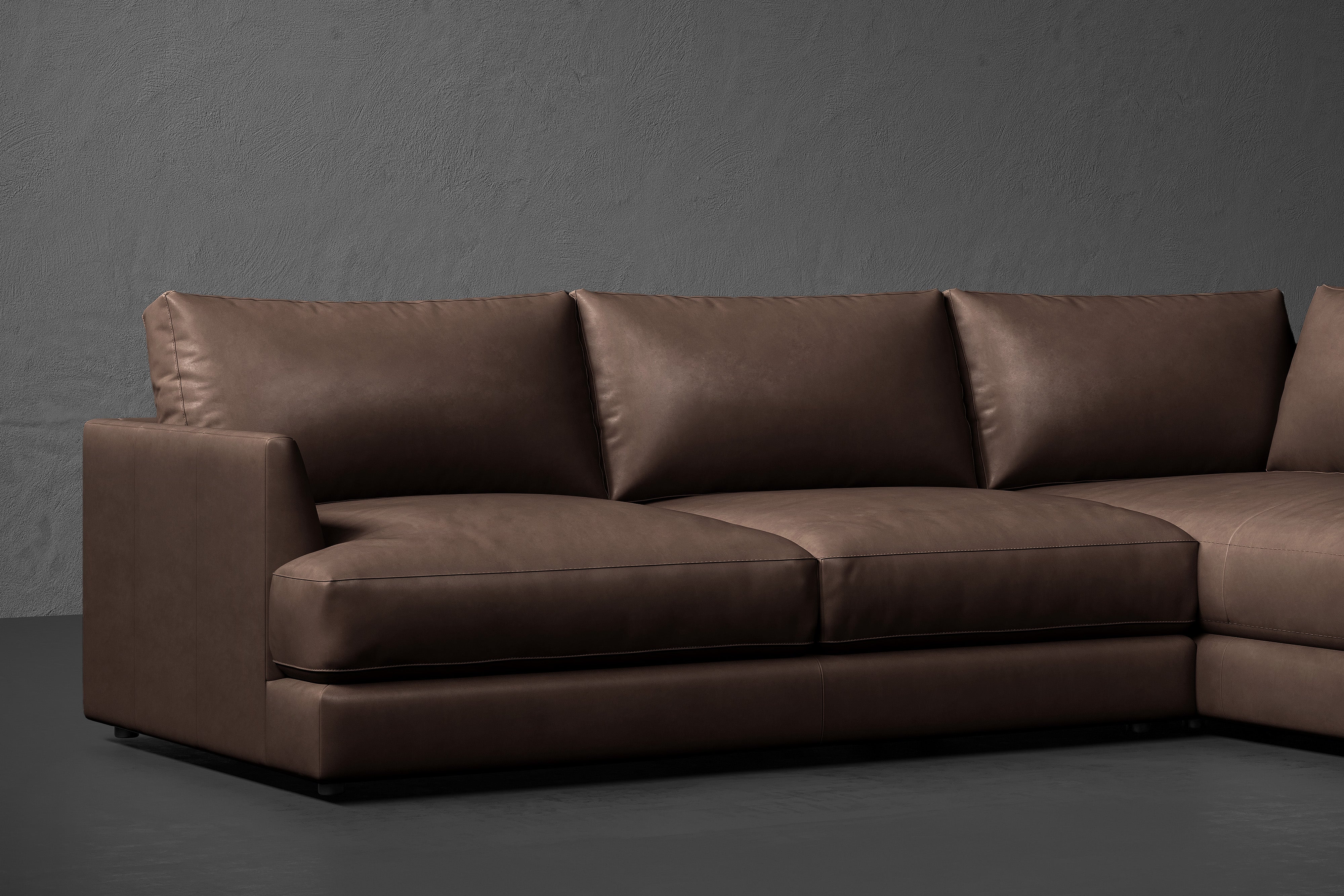 Serena Leather Sectional Sofa