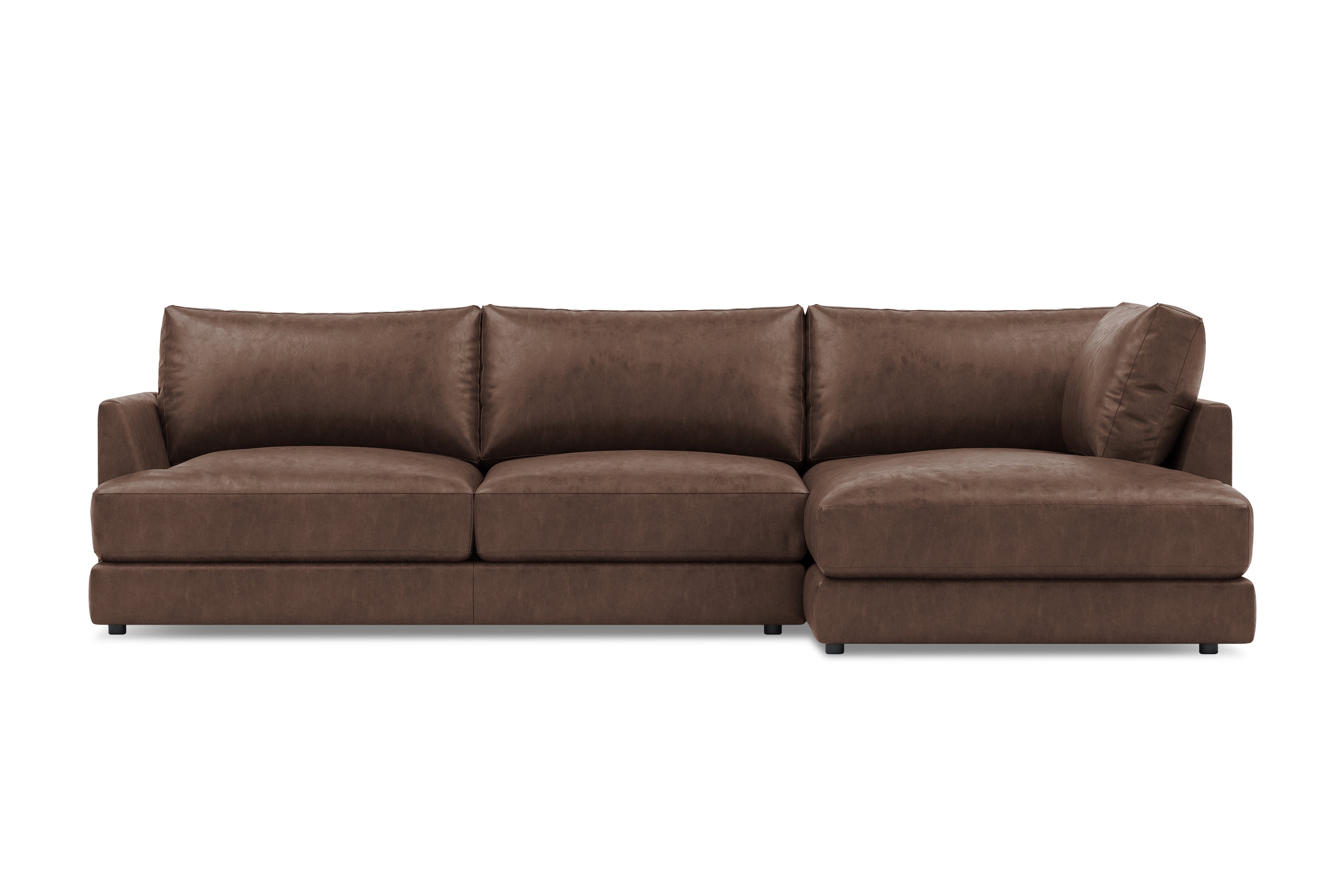 Serena Leather Sectional Sofa