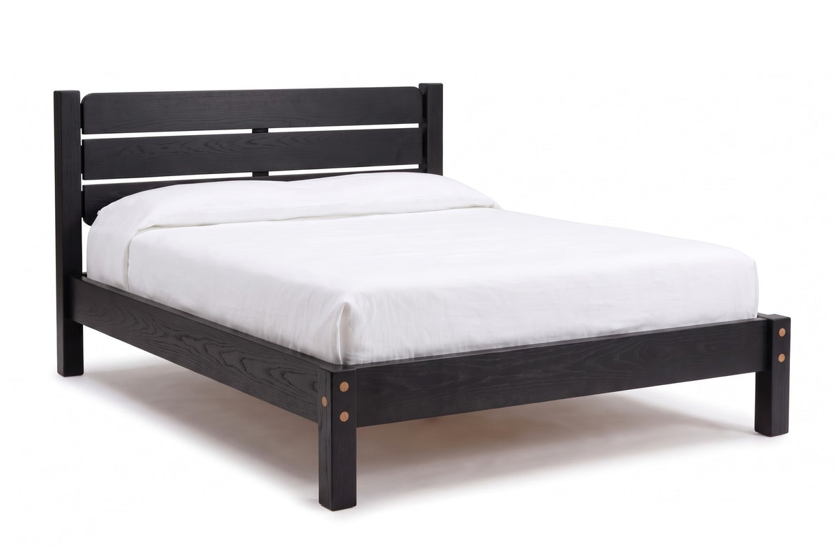 Sancerre Solid Wood Platform Bed – Low Profile, Exposed Joinery, Queen