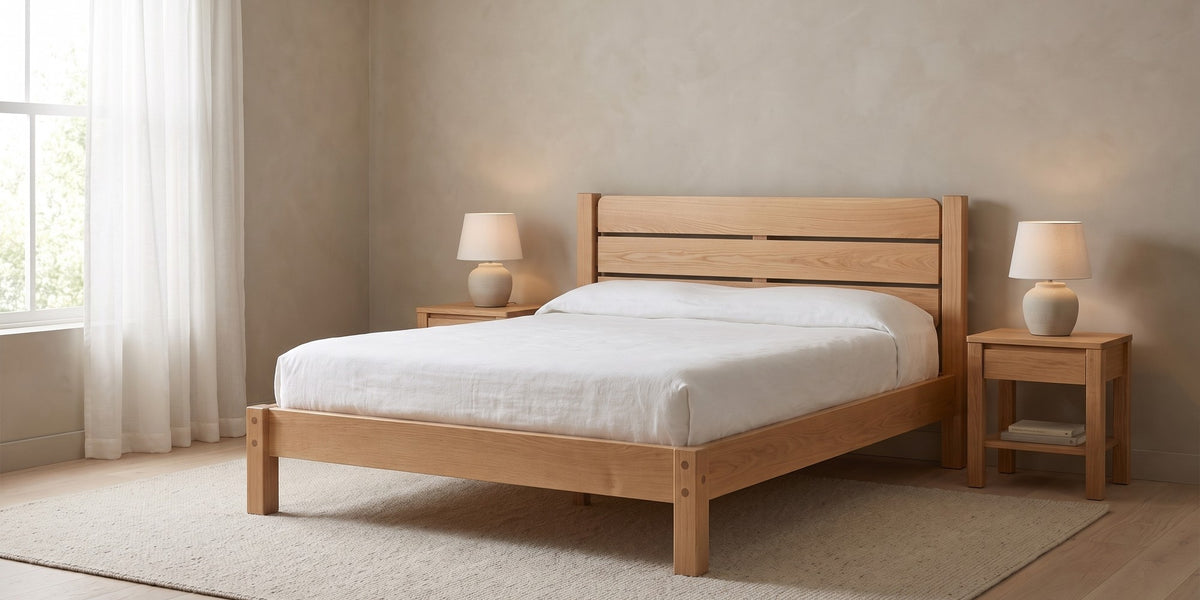 Sancerre Natural Oak Platform Bed banner