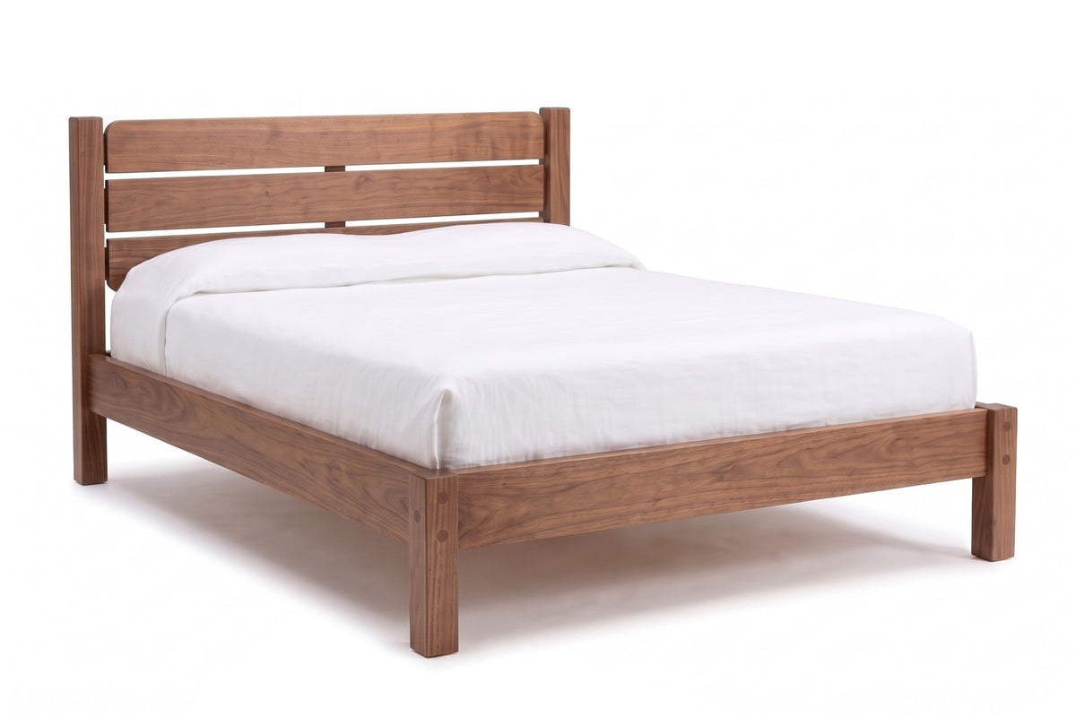 Sancerre Solid Wood Platform Bed – Low Profile, Exposed Joinery, Queen