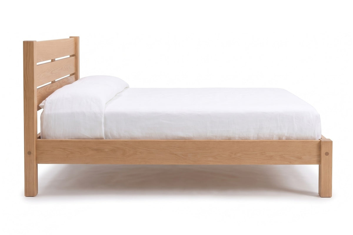 Sancerre Solid Wood Platform Bed – Low Profile, Exposed Joinery, Queen