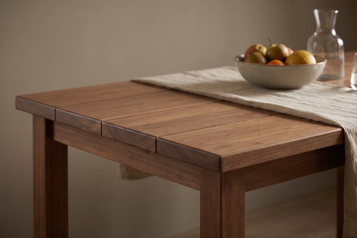 Sète Walnut Plank Dining Table detail