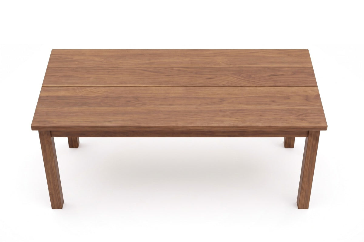 Sète 78" Plank Dining Table – Solid Walnut or Oak, Seats 6