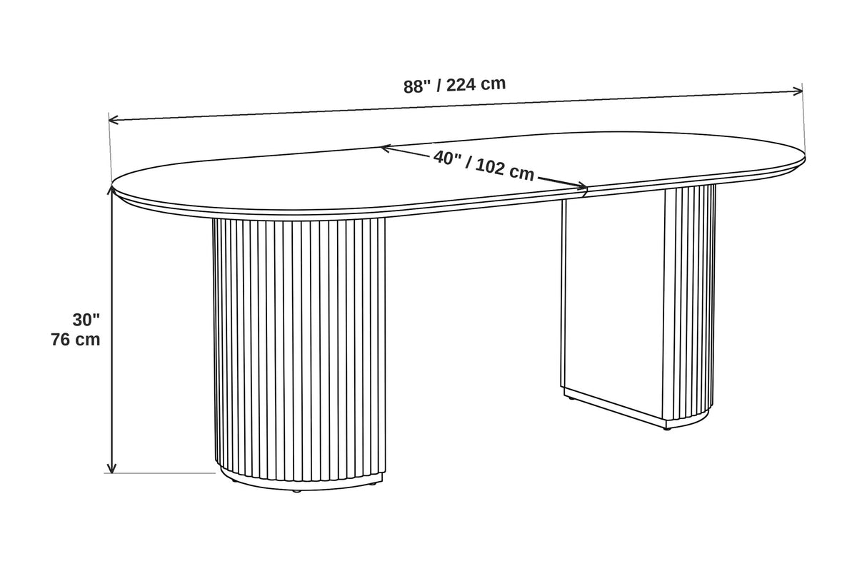 Tuileries 88" Oval Double-Pedestal Dining Table – Light Natural