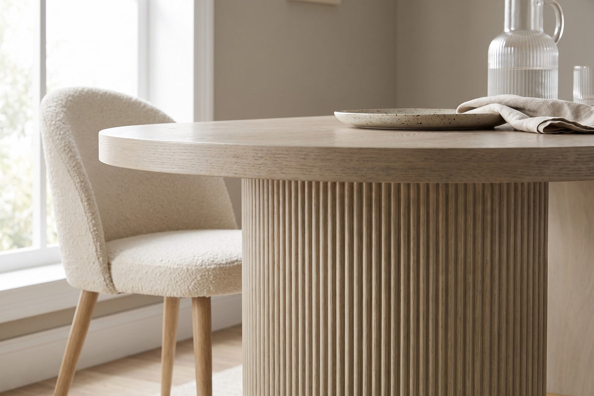 Fluted Pedestals, Gold-Tone Bands