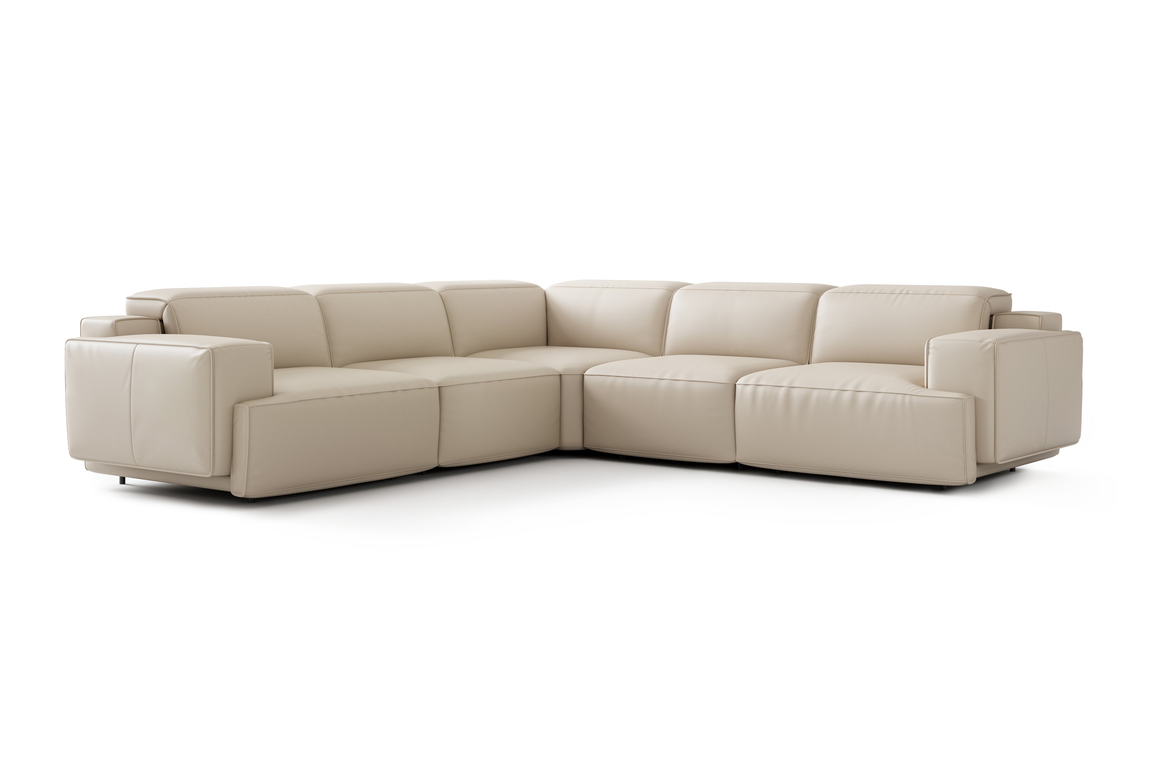 Bain 109" Leather L-Shape Corner Reclining Sofa