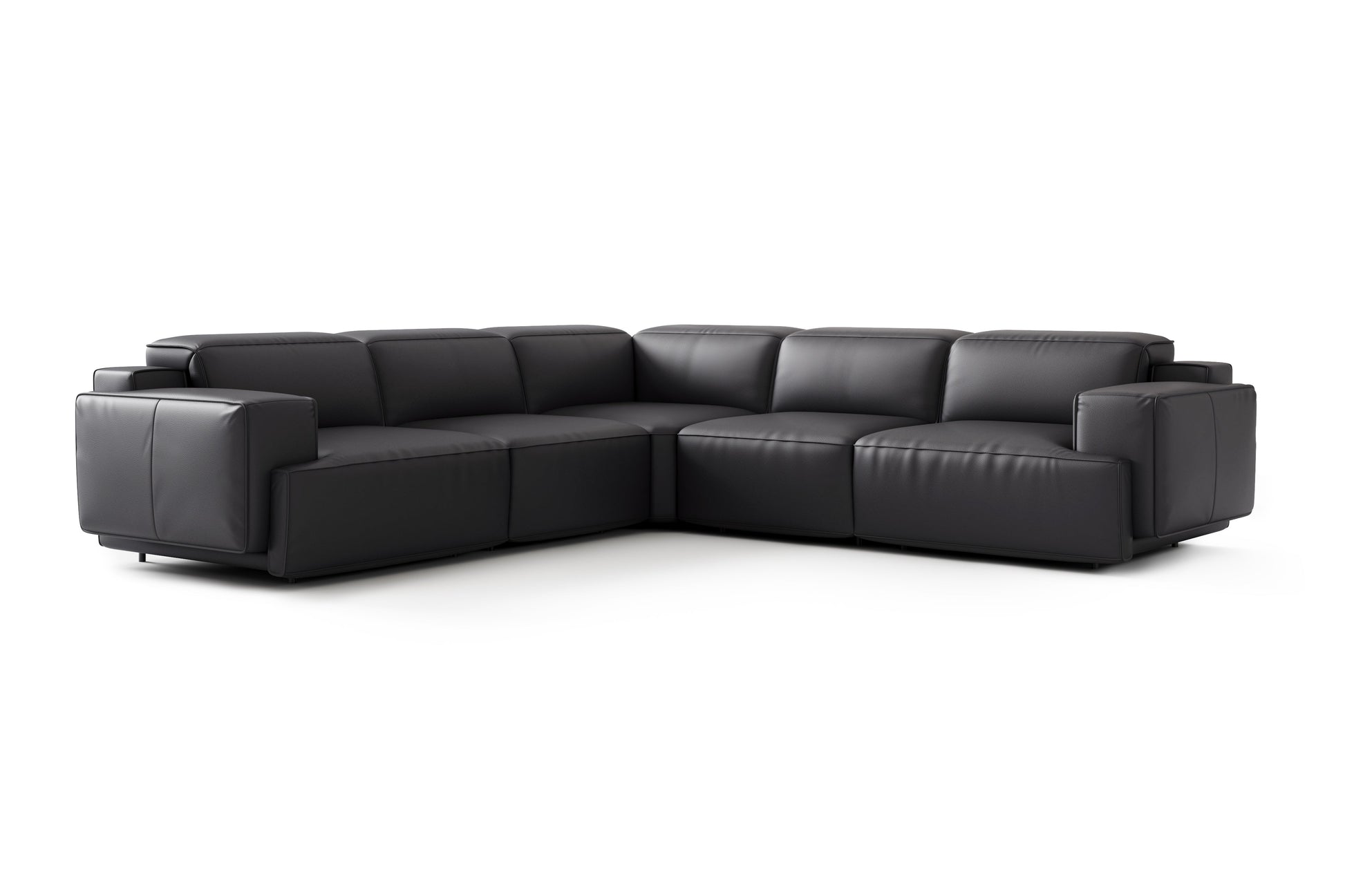 Bain 109" Leather L-Shape Corner Reclining Sofa