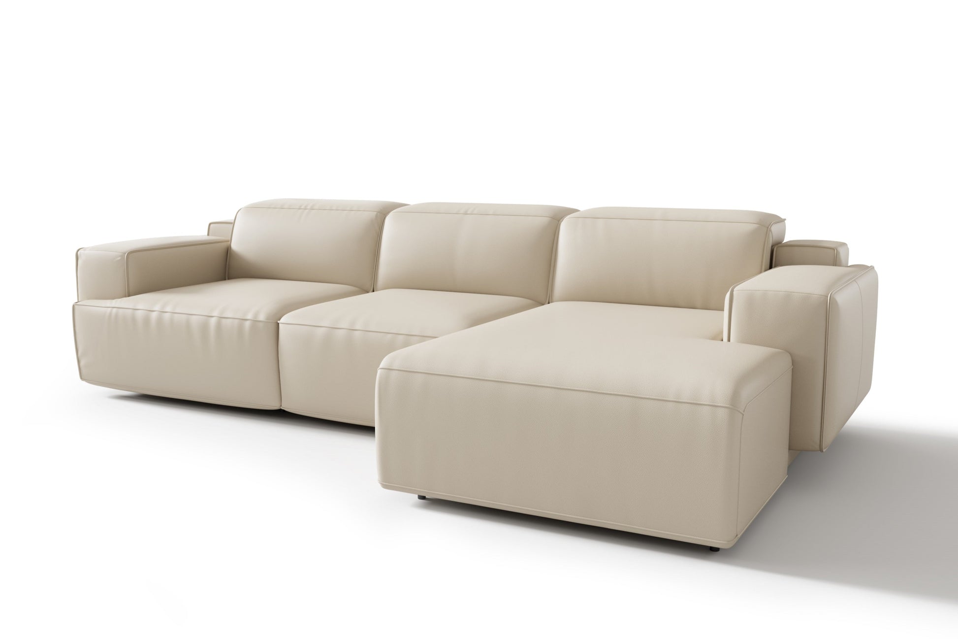 Bain  107” Leather Reclining Sectional Sofa