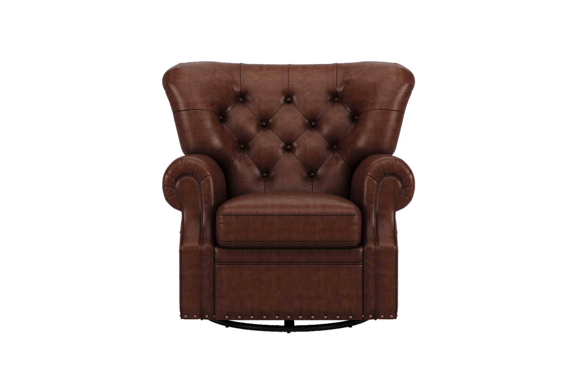 Barolo Leather Swivel Manual Recliner Chair