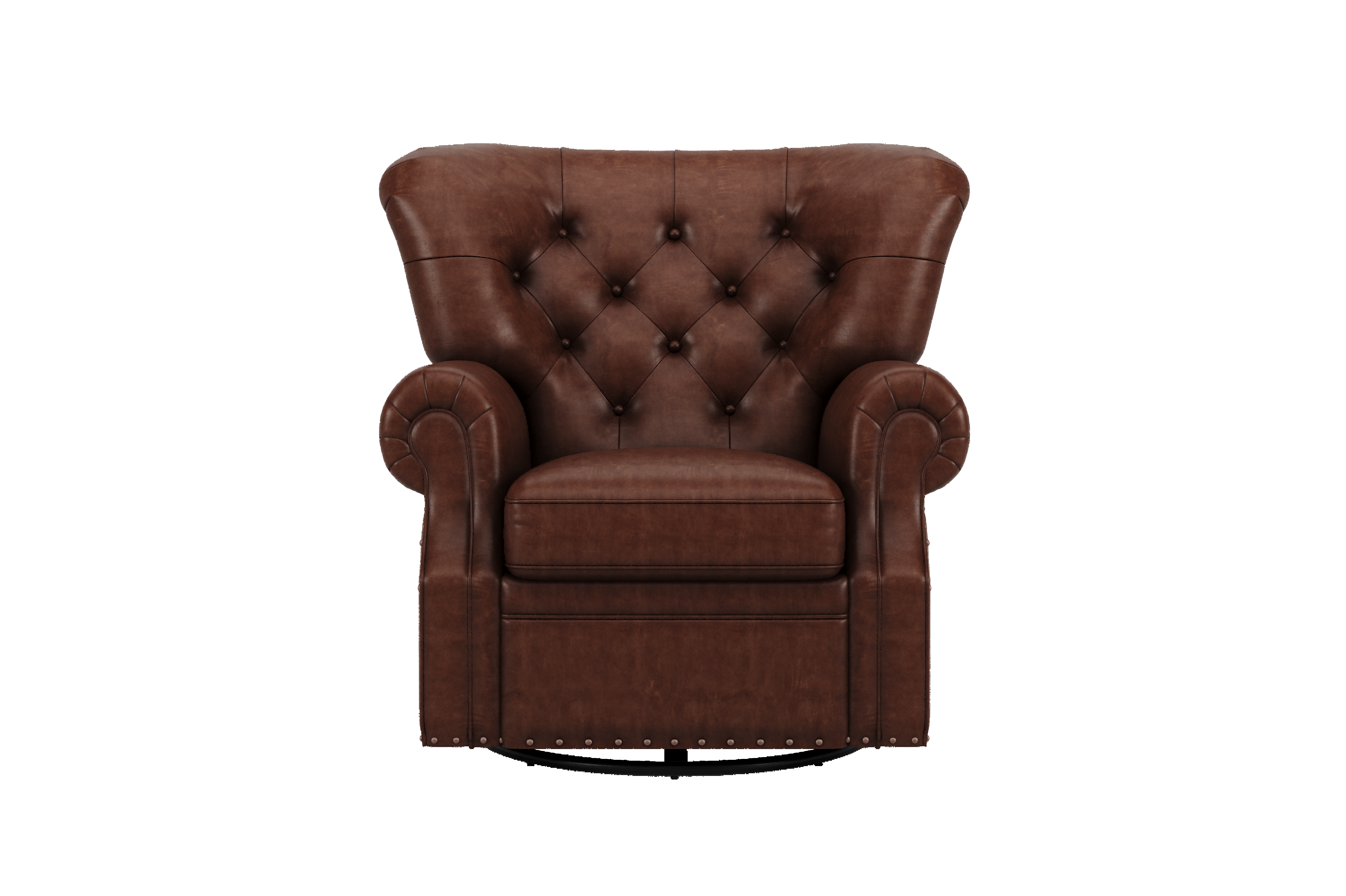 Barolo Leather Swivel Manual Recliner Chair