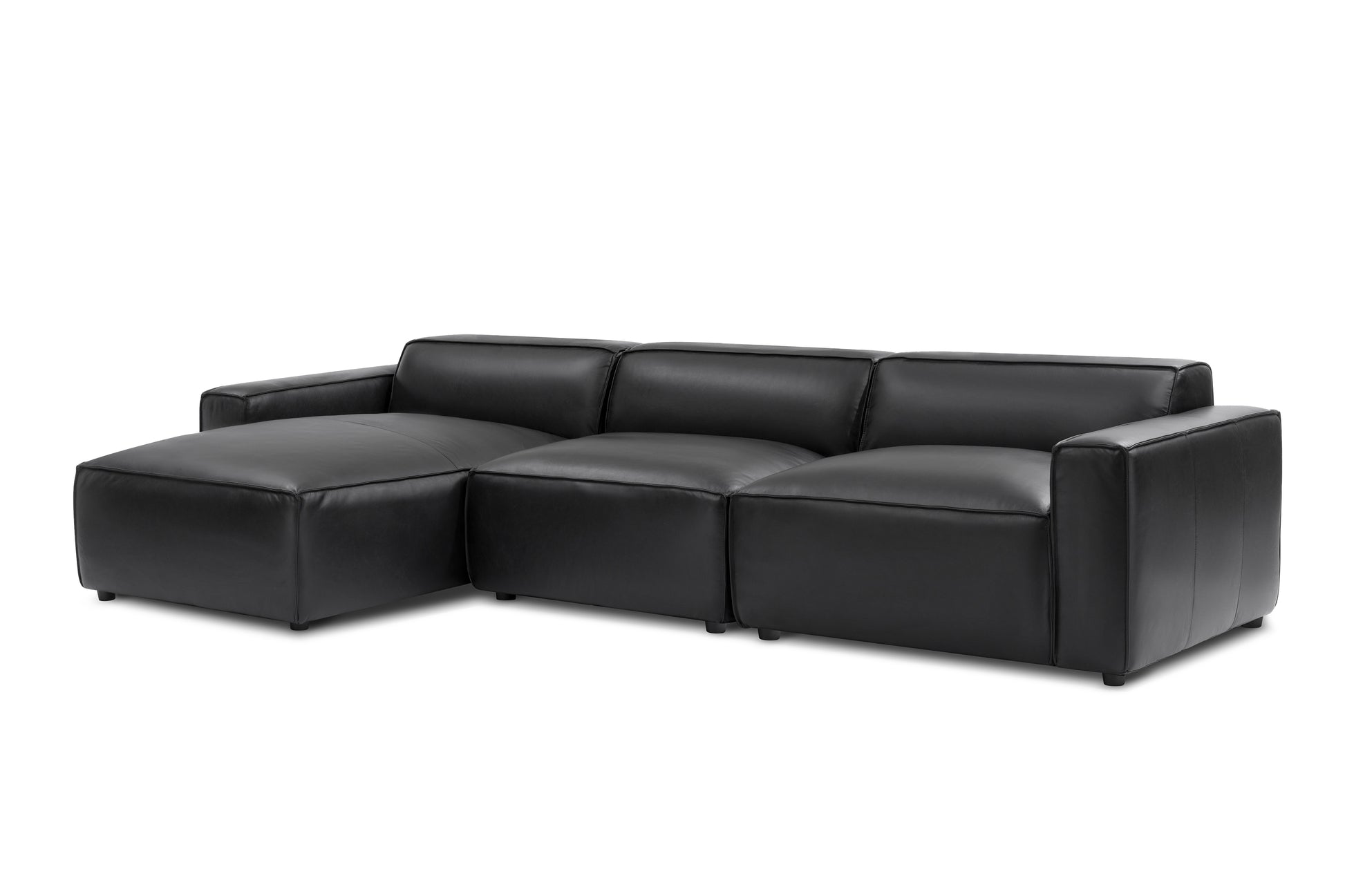 Allodi Full-aniline Leather Modular Sectional Sofa with Feather-Filled