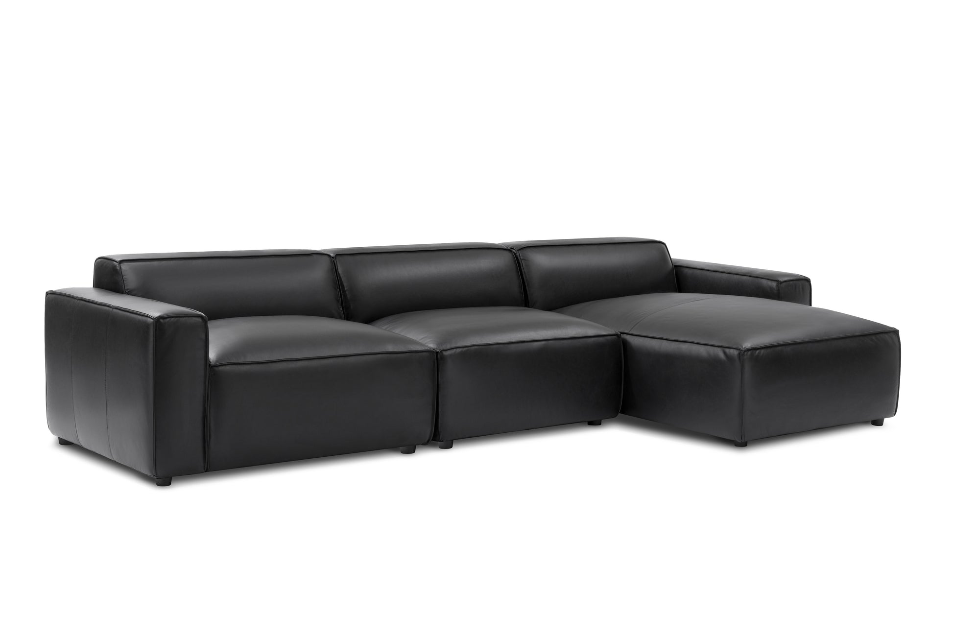 Allodi Full-aniline Leather Modular Sectional Sofa with Feather-Filled