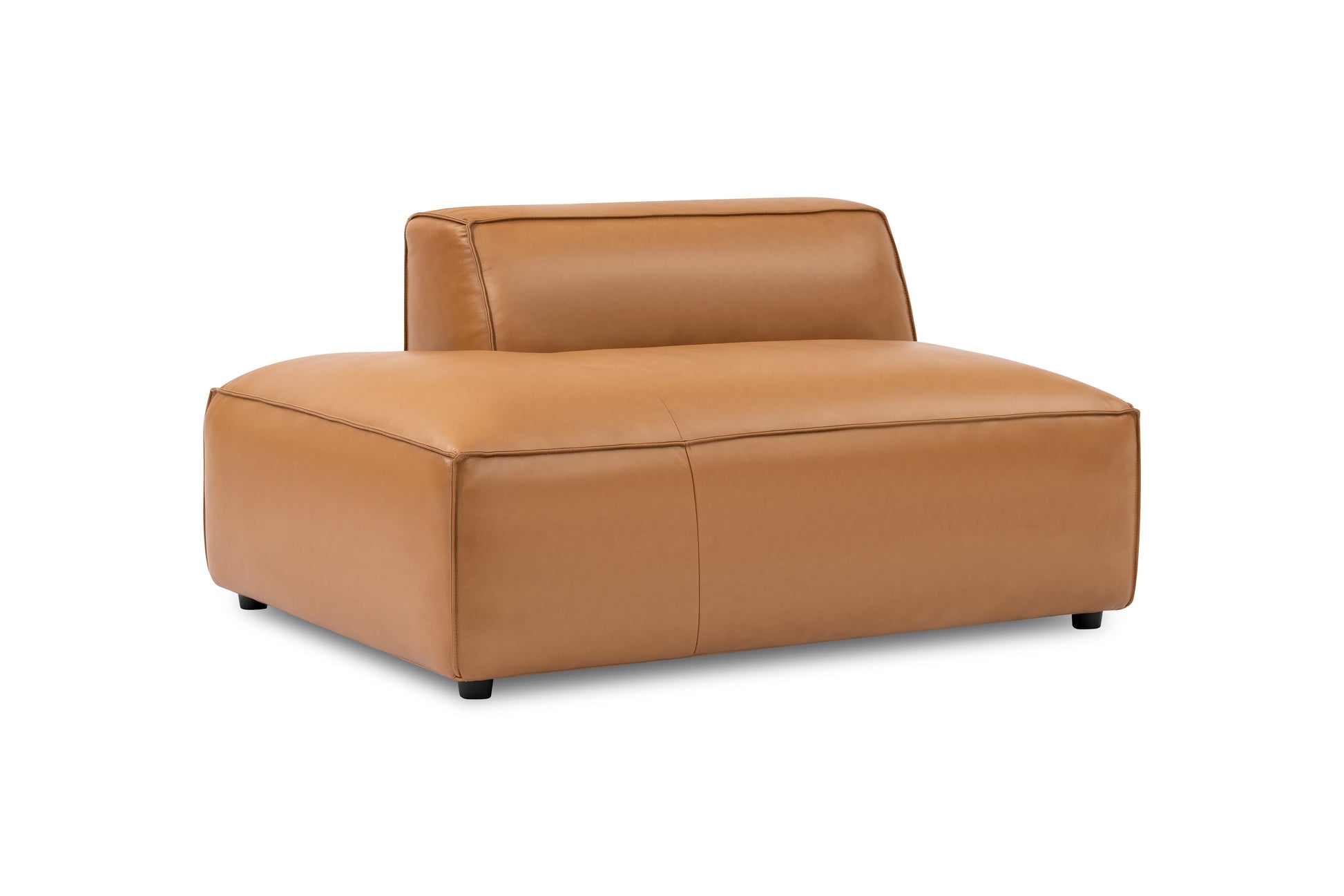 Allodi Full-aniline Leather Left Open-End Sofa Module with Feather-Filled