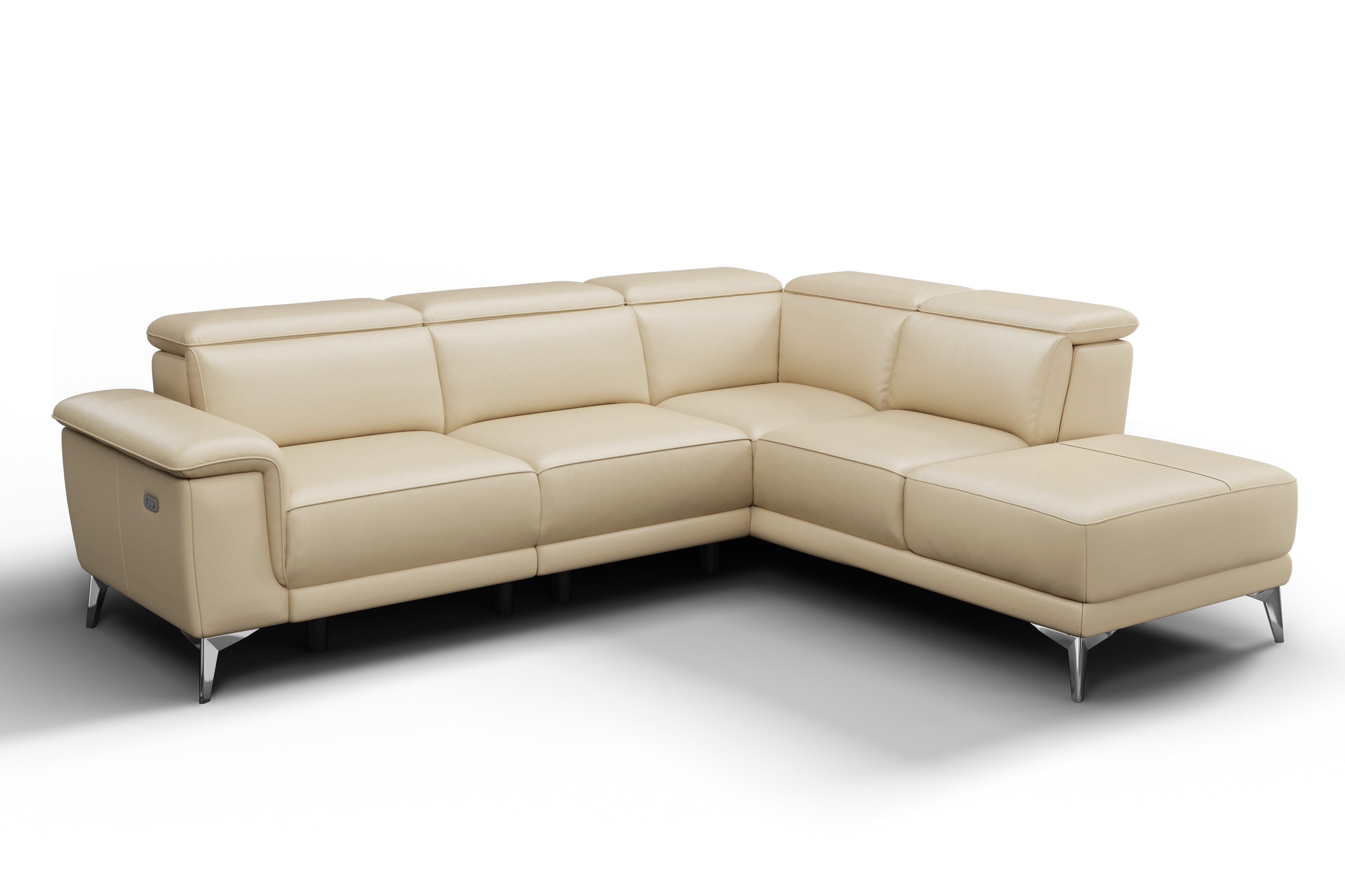 Pista Leather Reclining Sectional Sofa