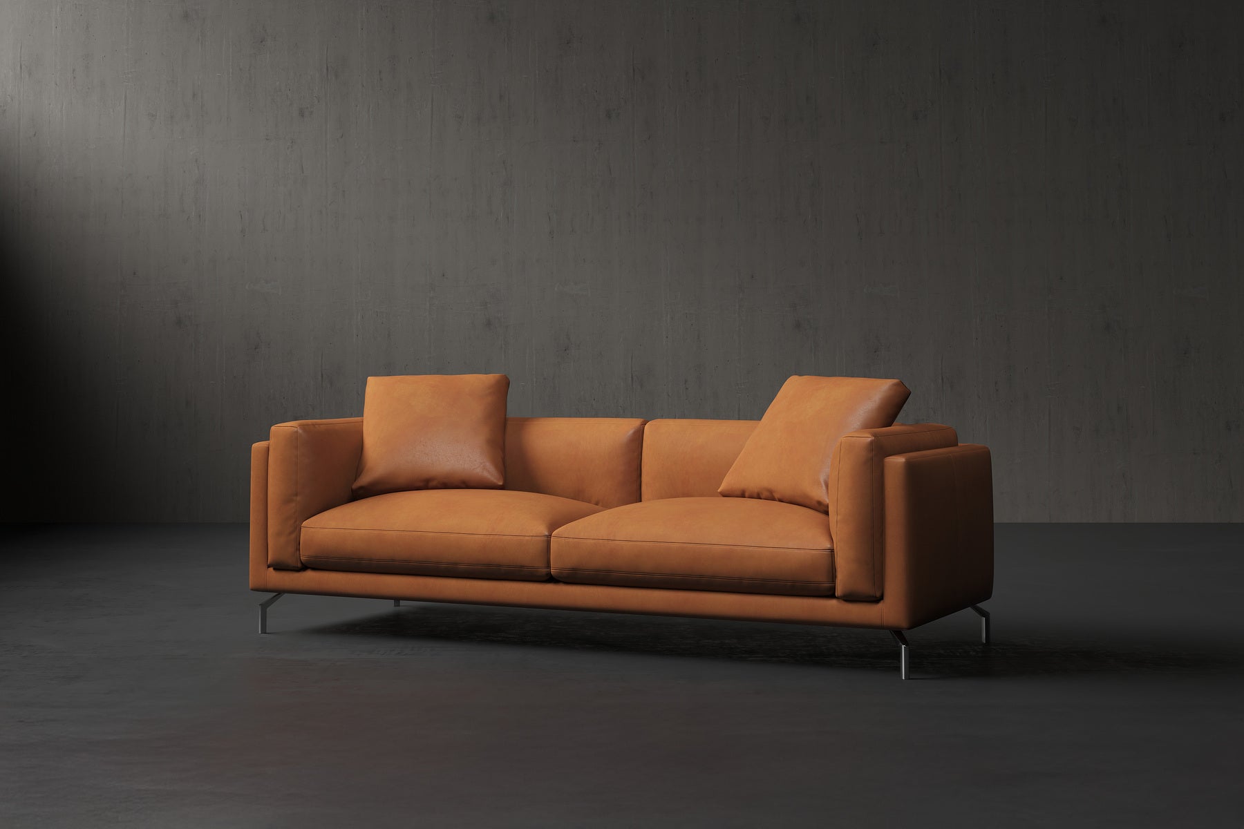 Siegfrid Nordic Hygge™ Leather Sofa With Down Feather Filling