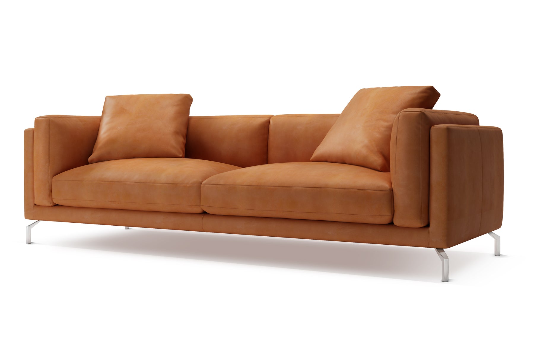 Siegfrid Nordic Hygge™ Leather Sofa With Down Feather Filling