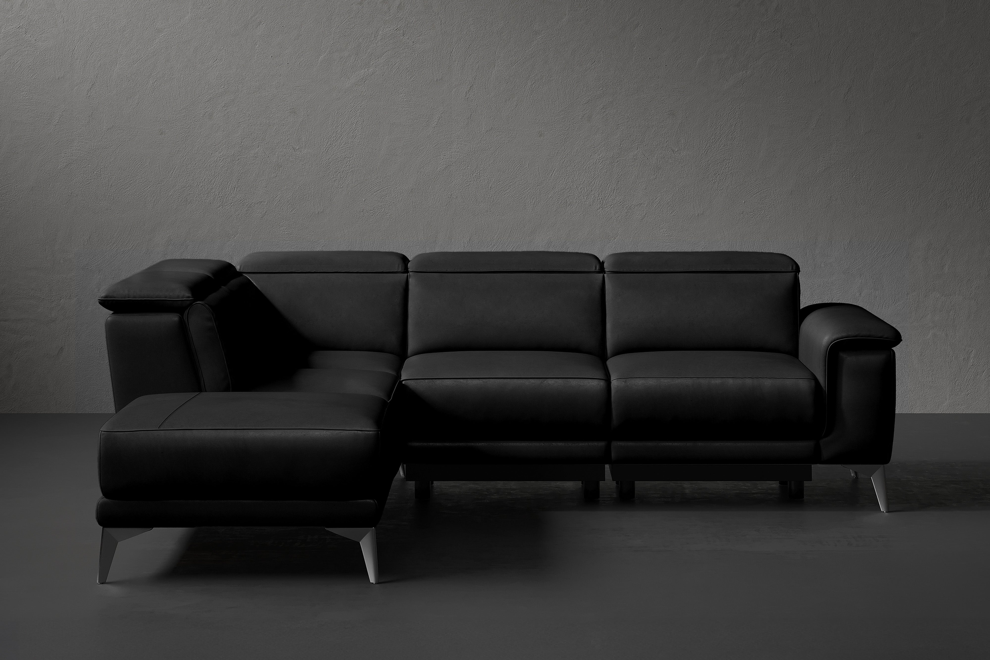 Pista Leather Reclining Sectional Sofa