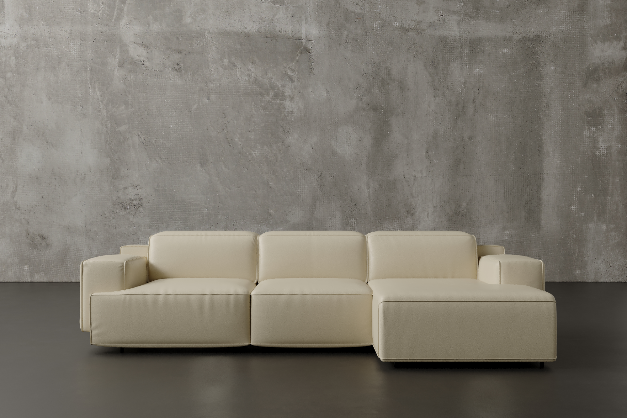 Bain  107” Leather Reclining Sectional Sofa