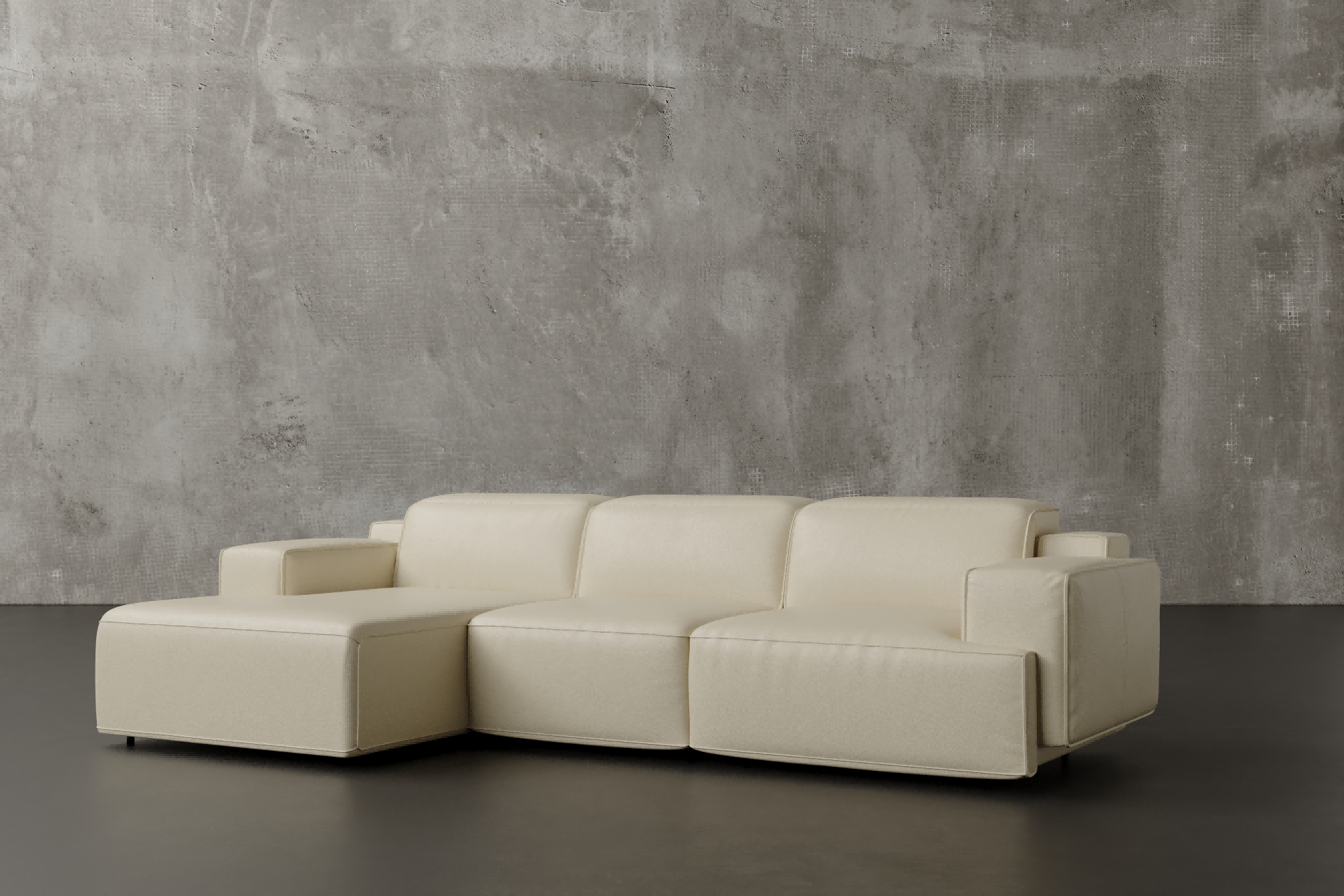 Bain  107” Leather Reclining Sectional Sofa
